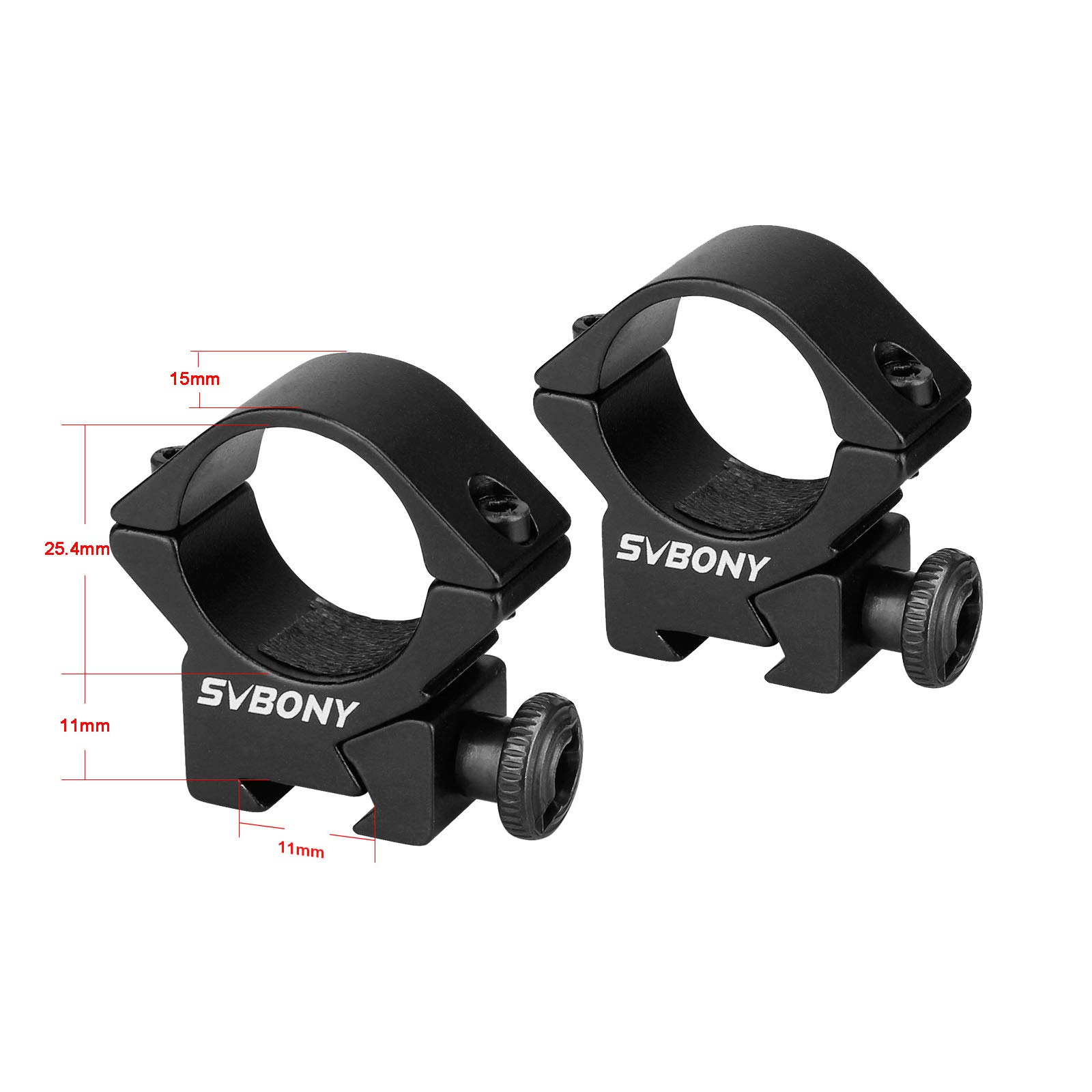 SVBONY SV185 Zielfernrohrringe 1 Zoll 11 mm Alu 2 Stk.