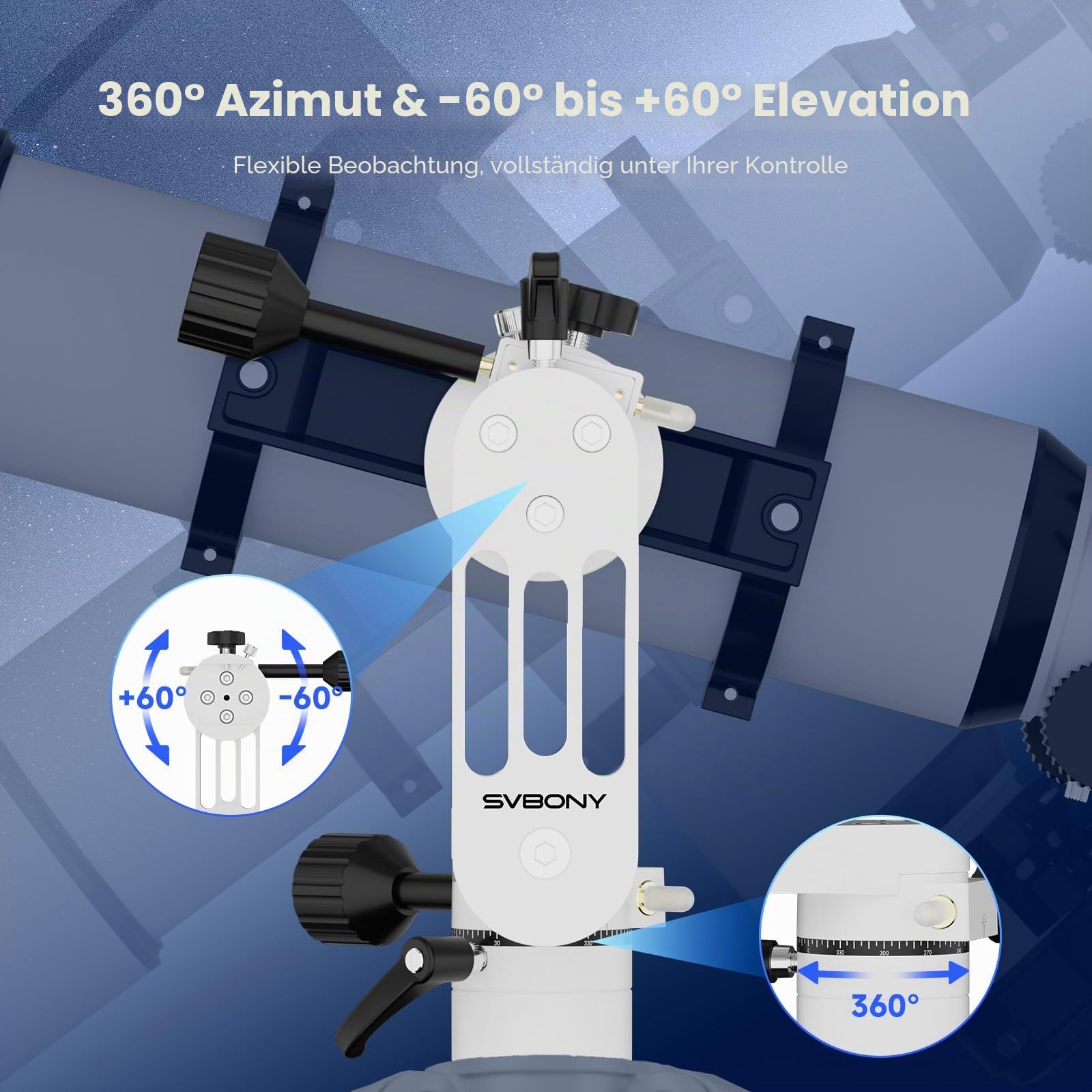 SVBONY SV225 Mini Alt-Az Montierung 5kg Teleskopkopf