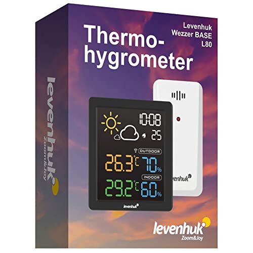 Levenhuk Wezzer BASE L80 Thermohygrometer mit Funksensor Uhr