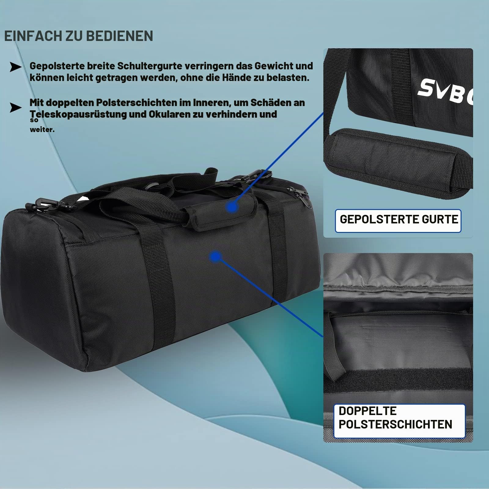 Svbony SV212 Teleskop Tasche Gepolstert Wasserdicht