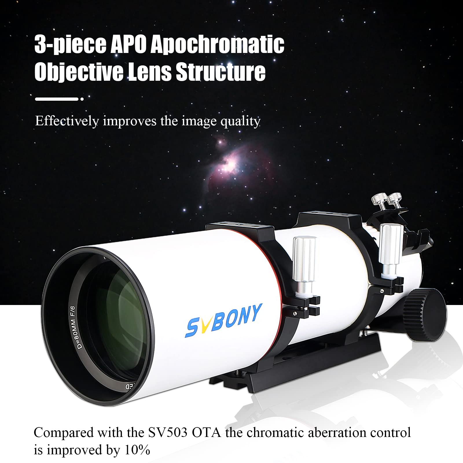 SVBONY SV550 80F6 APO Refraktor-Teleskop ED