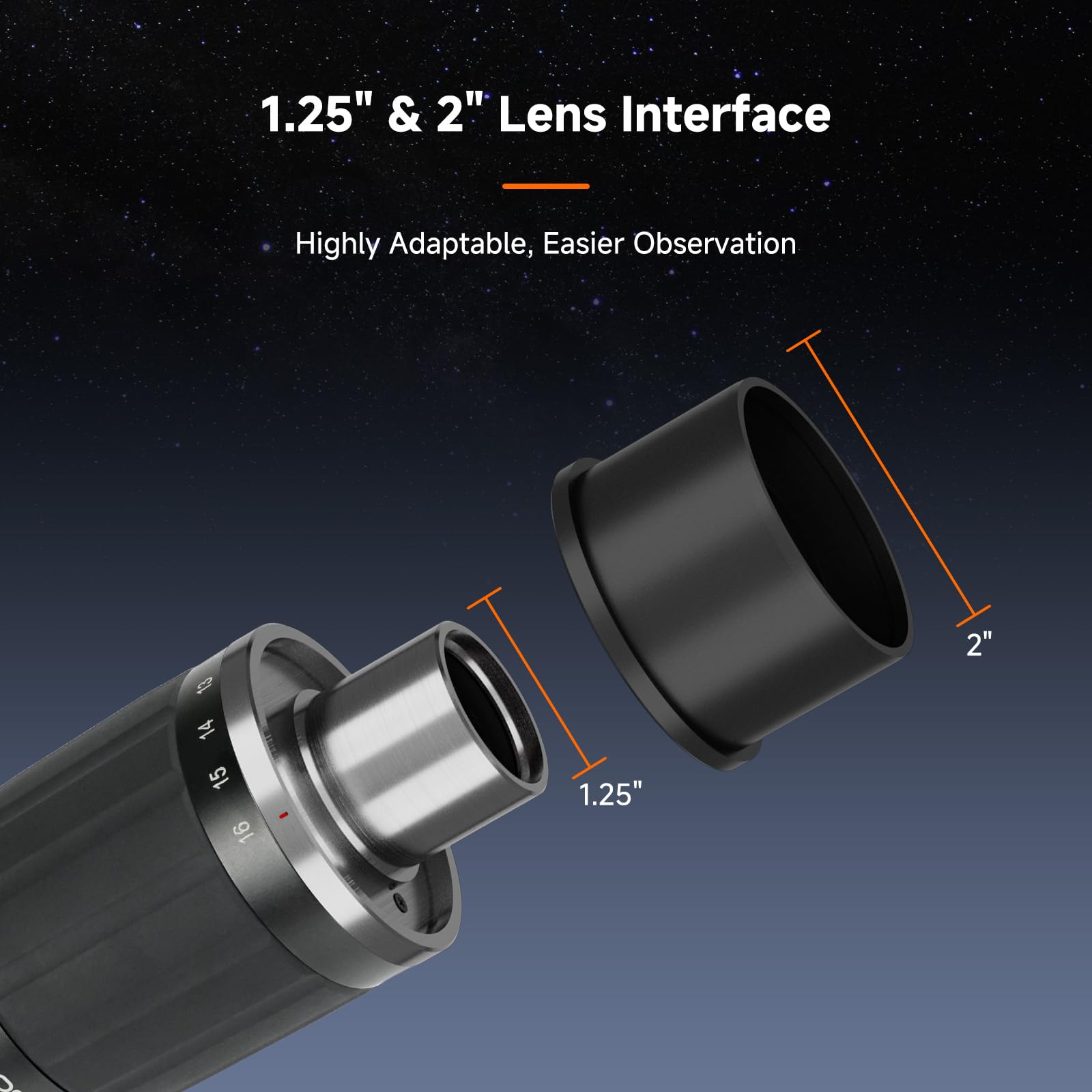 SVBONY SV245 Zoom-Okular 8-16 mm 1,25"/2" 63° Weitwinkel