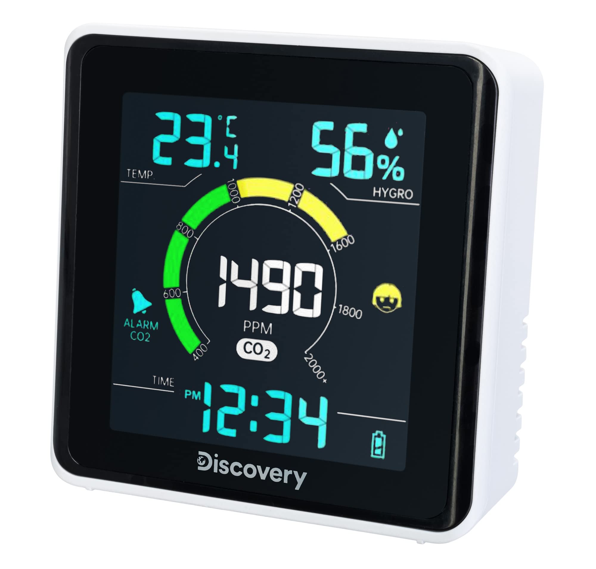 Discovery Report WA40 Mini-Wetterstation CO2-Monitor Uhr
