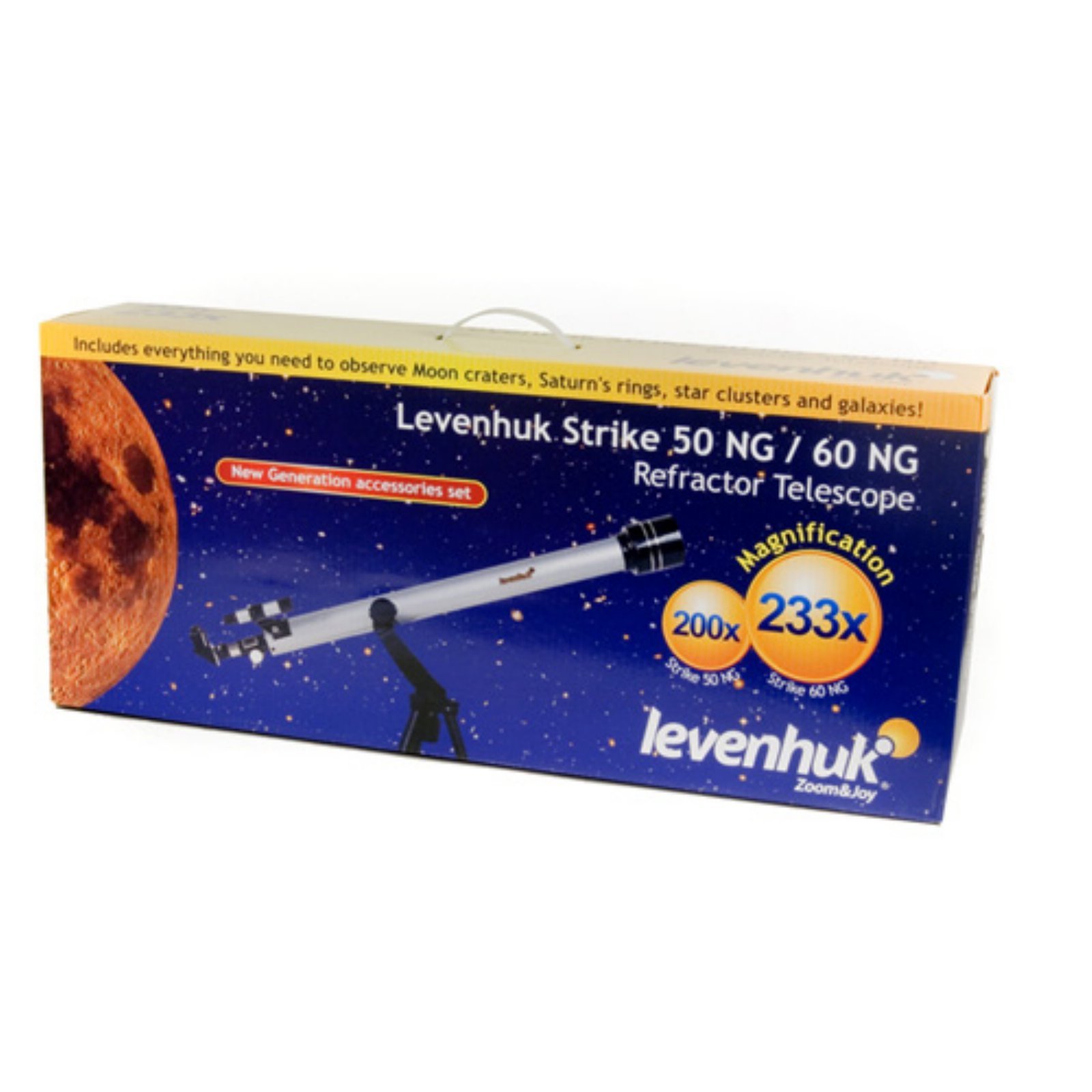 Levenhuk Strike 60 NG Refraktor Teleskop 60mm Kinder Set