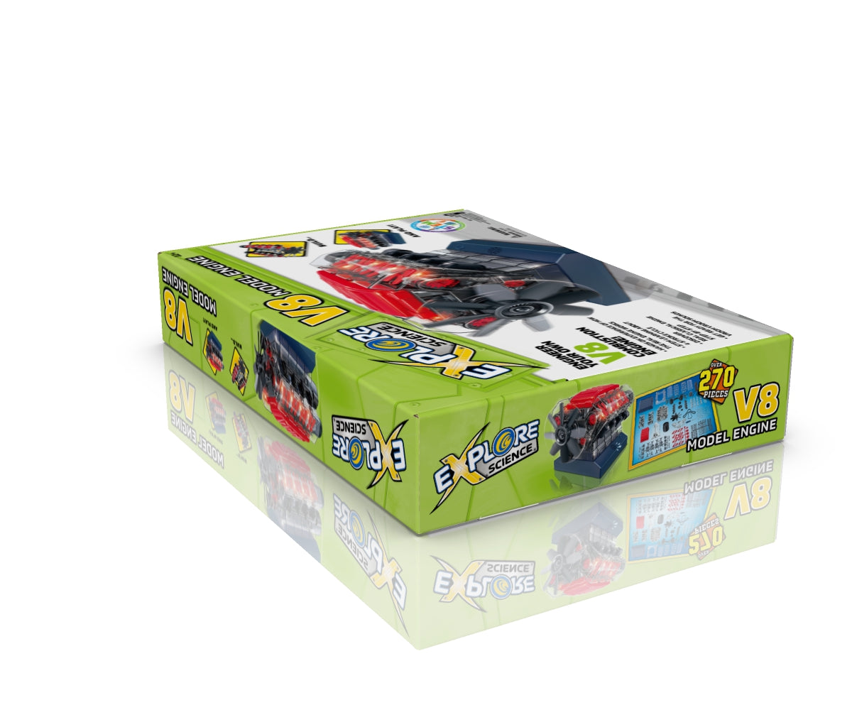 Explore Science V8 Model Engine Motor-Bausatz 270 Teile