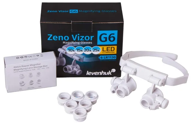 Levenhuk Zeno Vizor H4 Kopflupe LED 1x-20x
