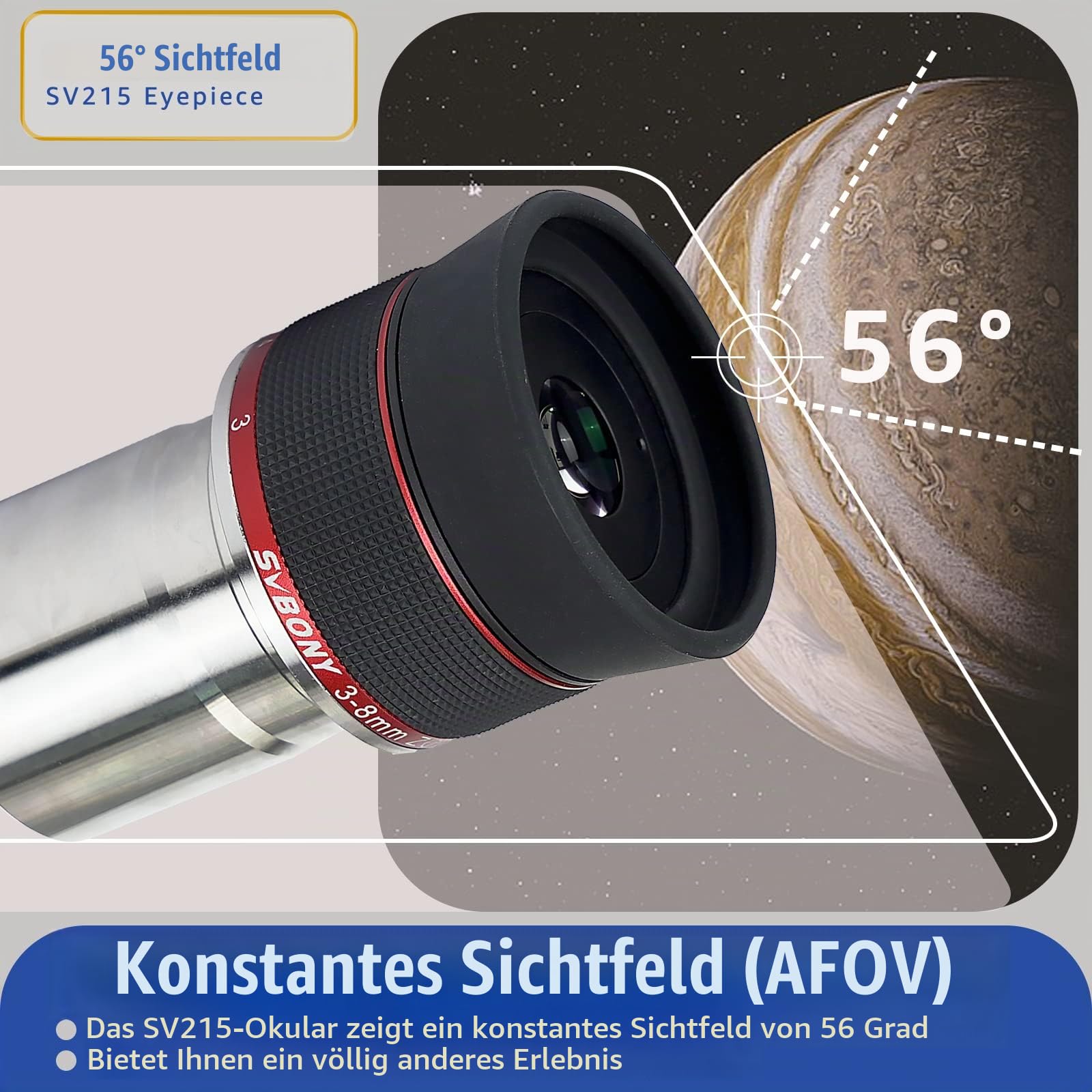SVBONY SV215 Zoom Okular 3-8mm 1,25" 56° Parfokal