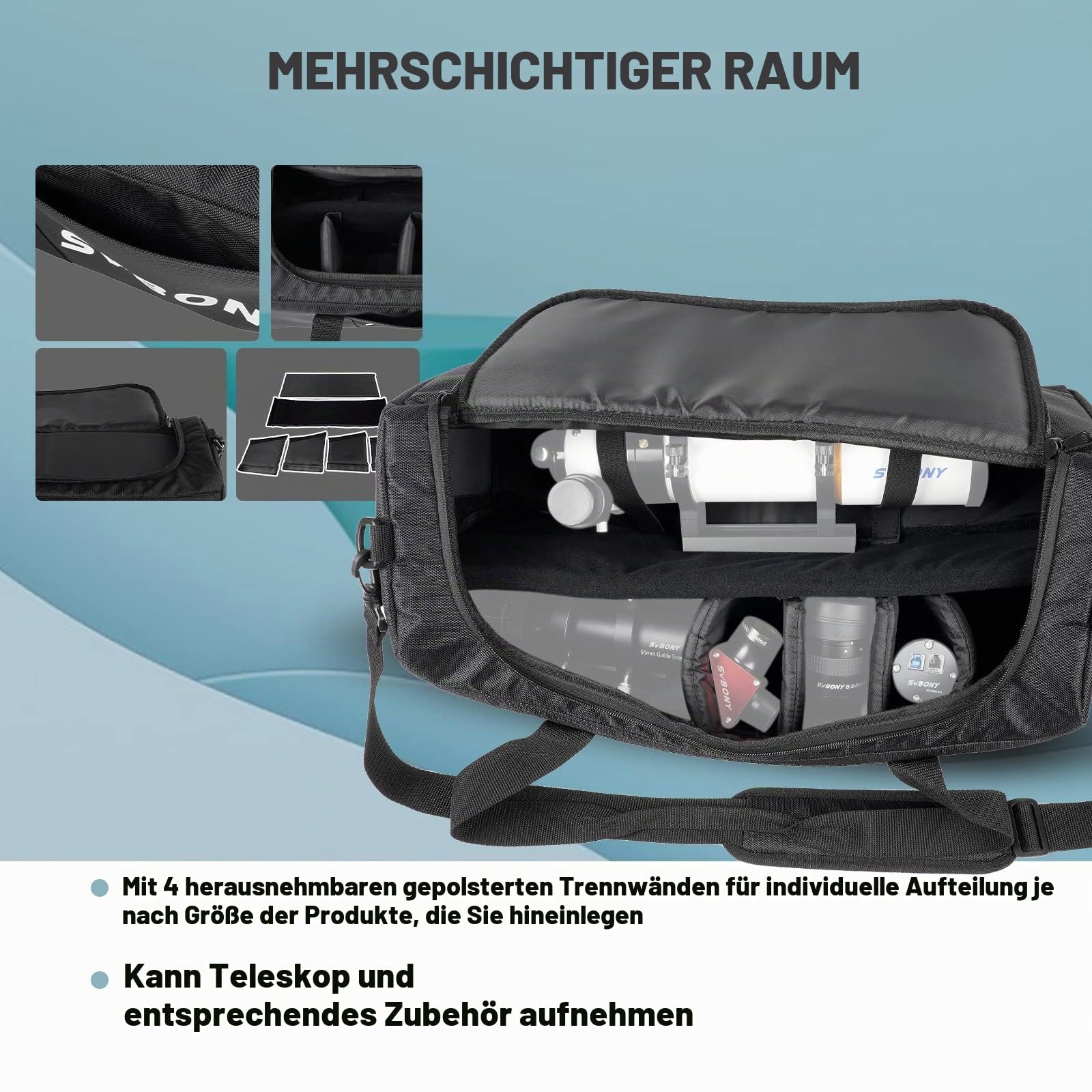 Svbony SV212 Teleskop Tasche Gepolstert Wasserdicht