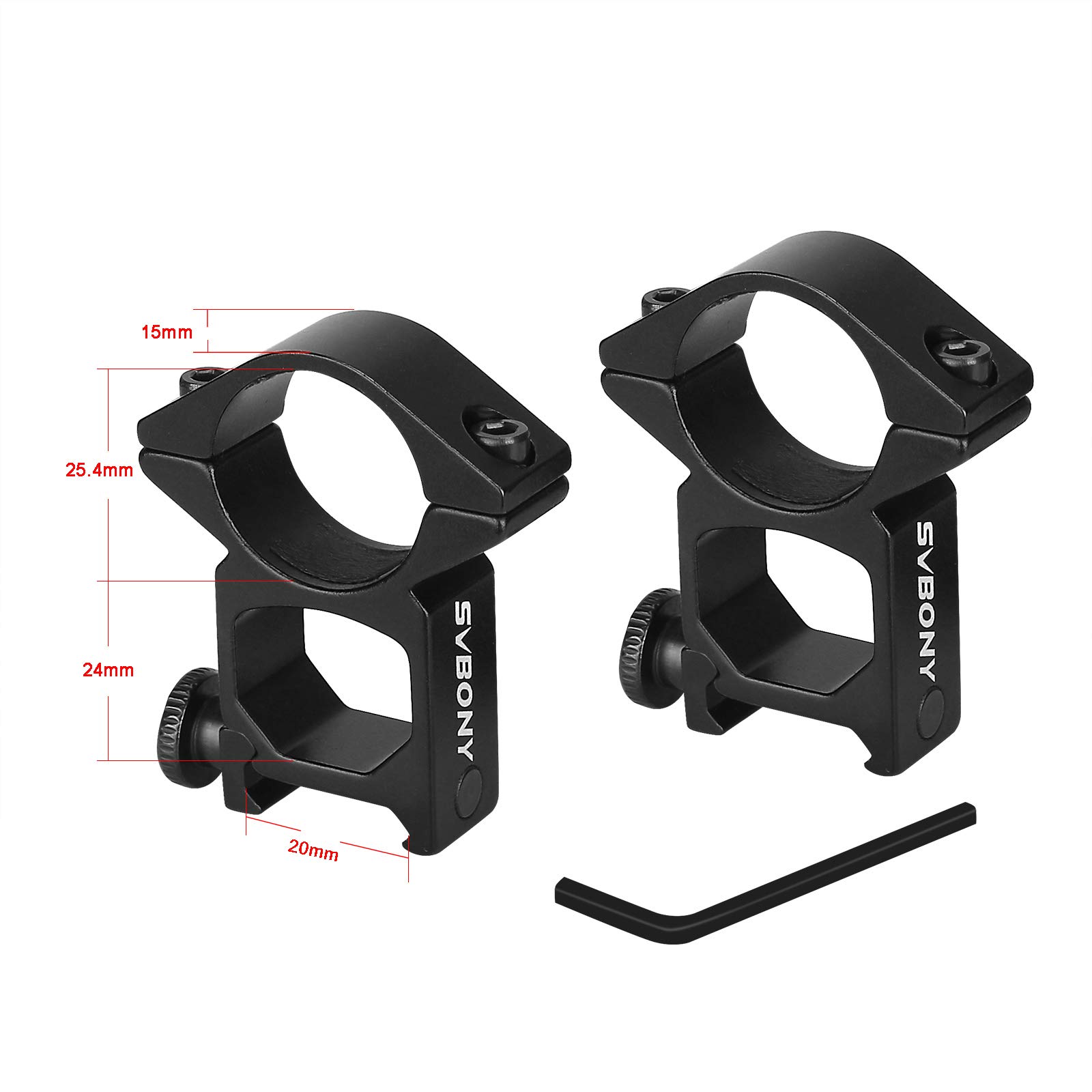 SVBONY SV185 Zielfernrohrringe 25,4 mm Picatinny Aluminium