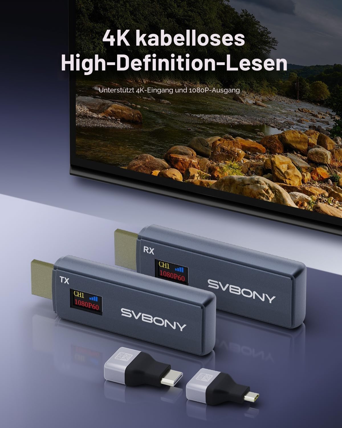 SVBONY TransAir1 HDMI Funksender 1080P Office-Set