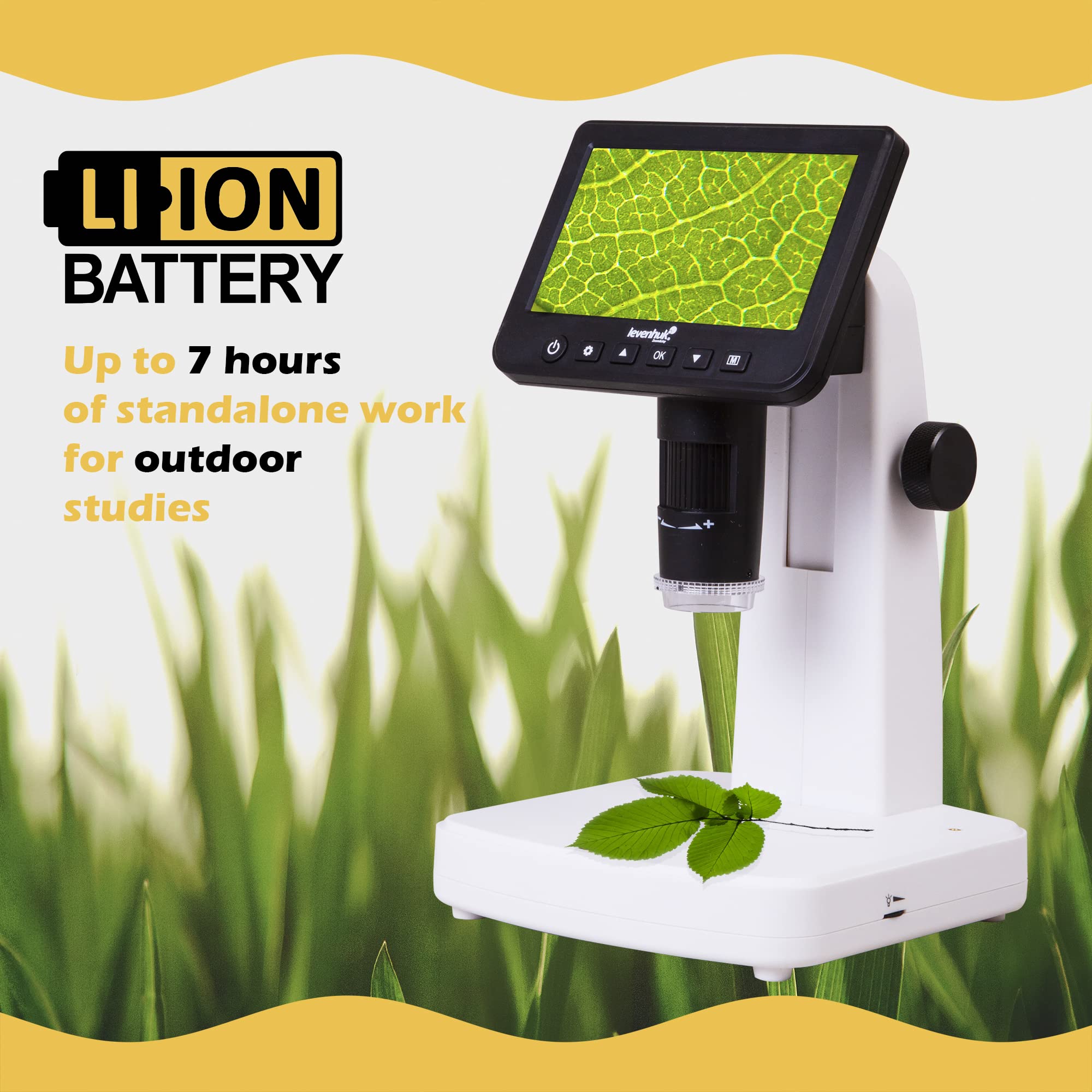 Levenhuk DTX 700 LCD Digital-Mikroskop 10-300x 5" 