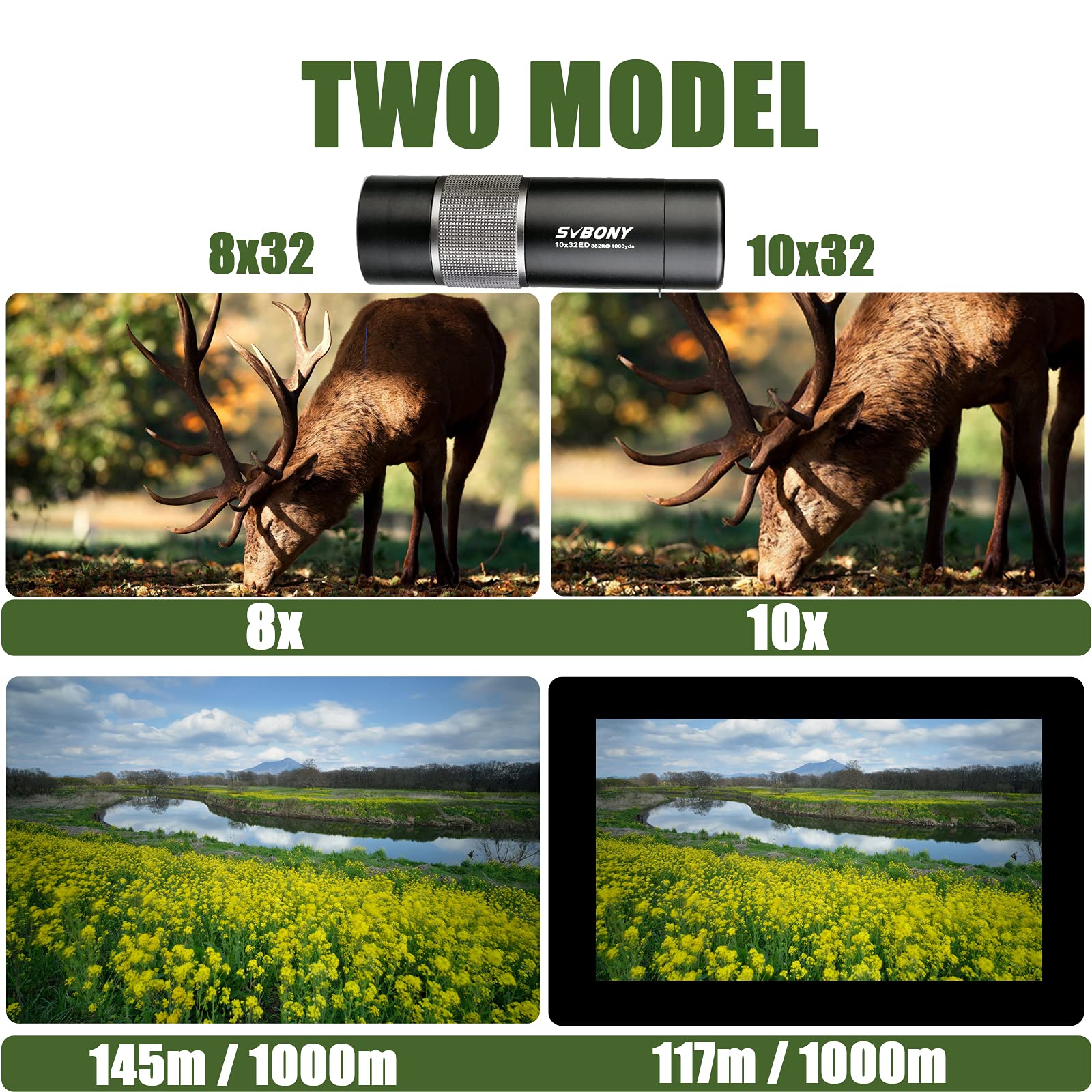 Svbony SV36 Monokular 10x32 ED BAK4 Wasserdicht