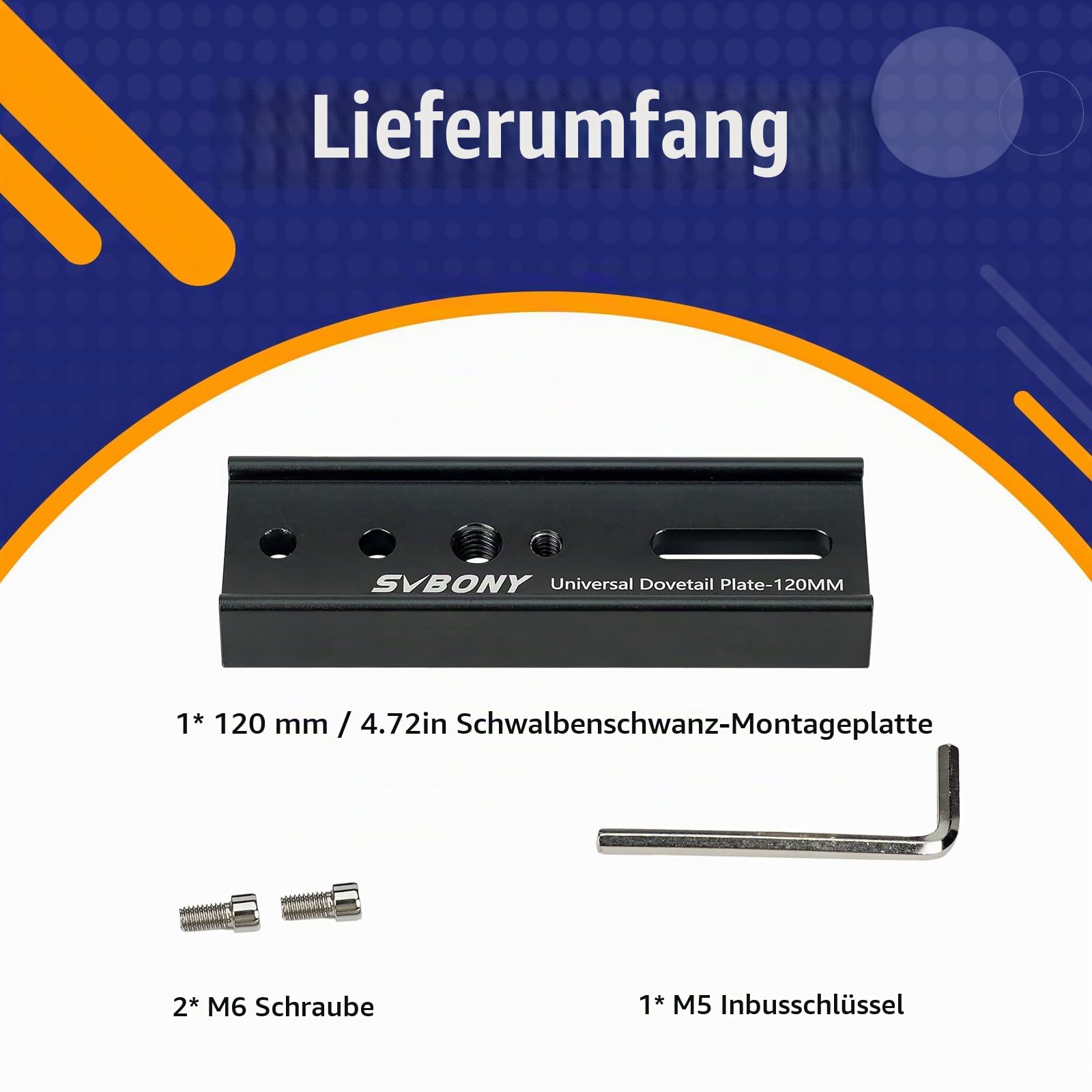 Svbony 120mm Prismenschiene Montageplatte Metall
