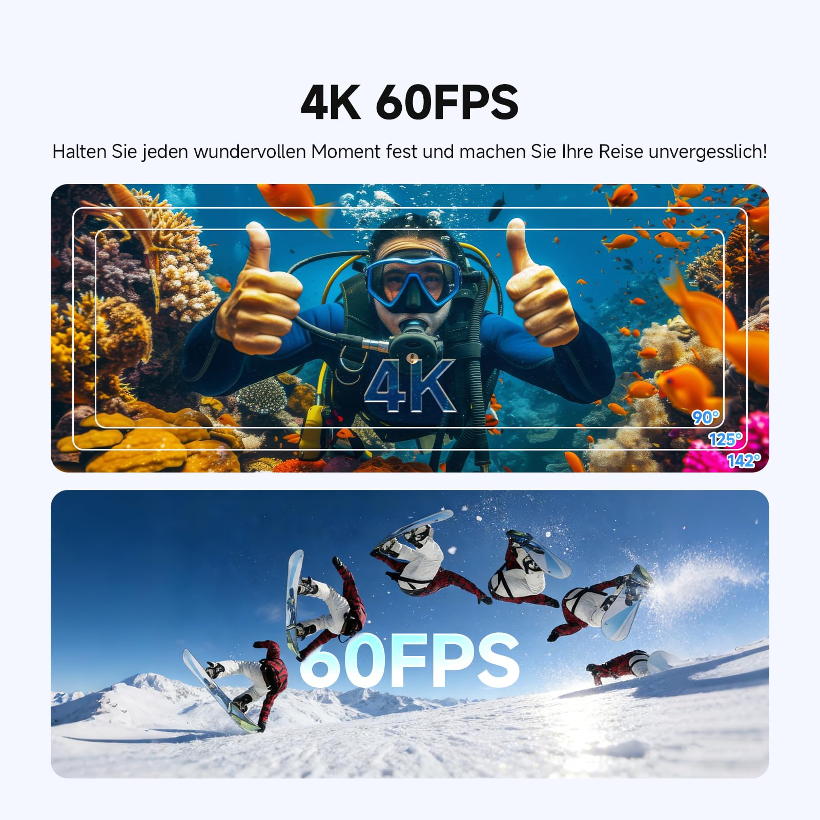 SVBONY SVGo3 4K Actioncam 128GB wasserdicht mit EIS