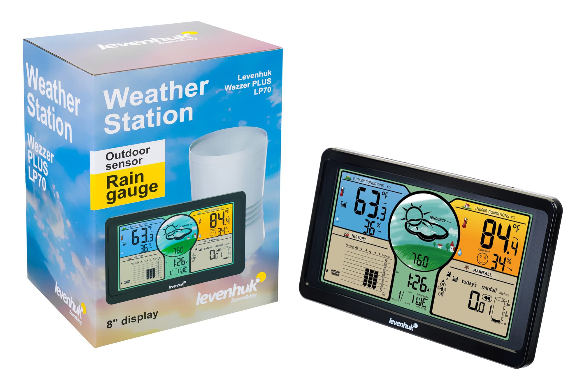 Levenhuk Wezzer Plus LP70 Wetterstation mit Regenmesser