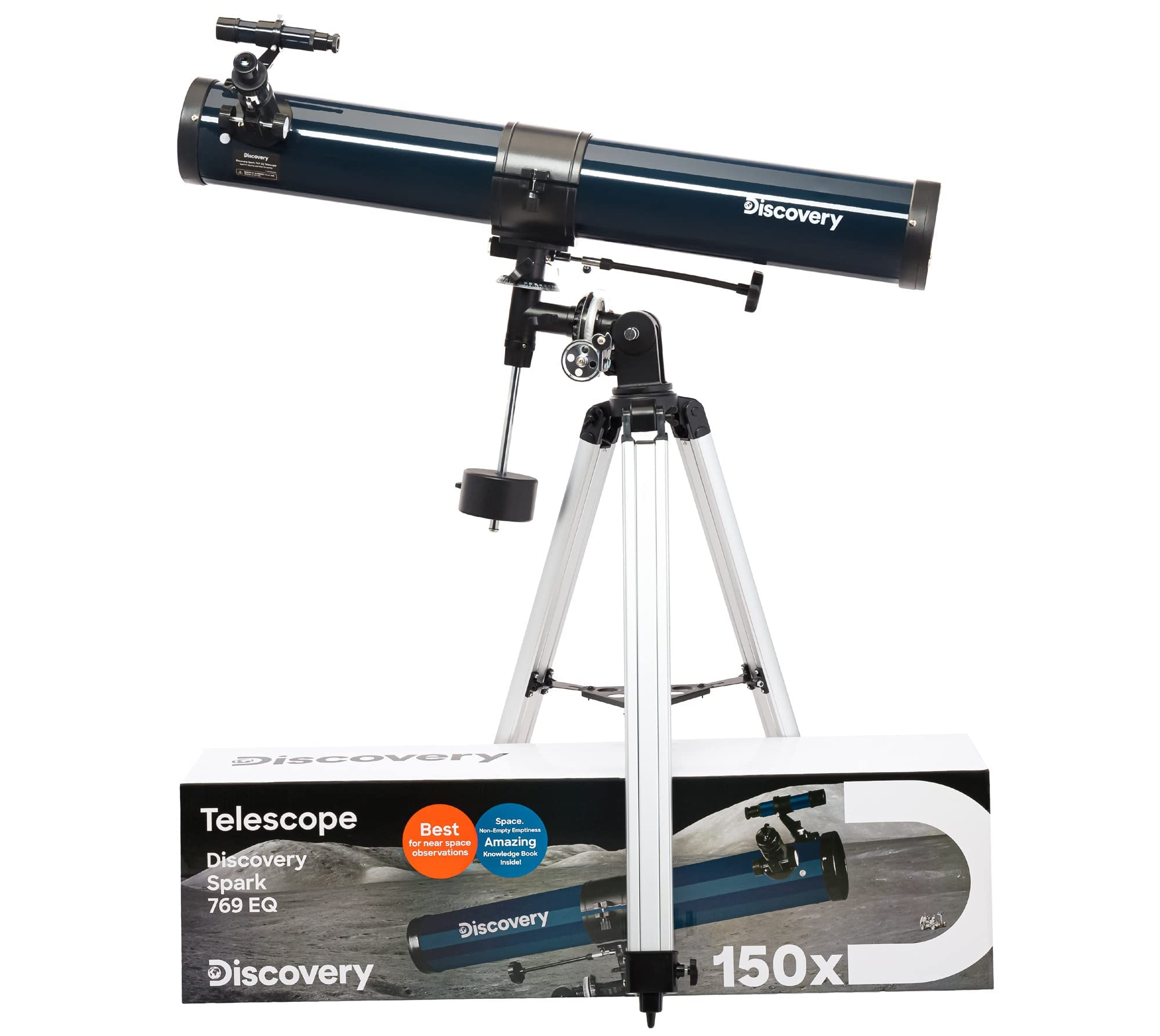Discovery Spark 769 EQ Teleskop mit Buch Englisch Newton