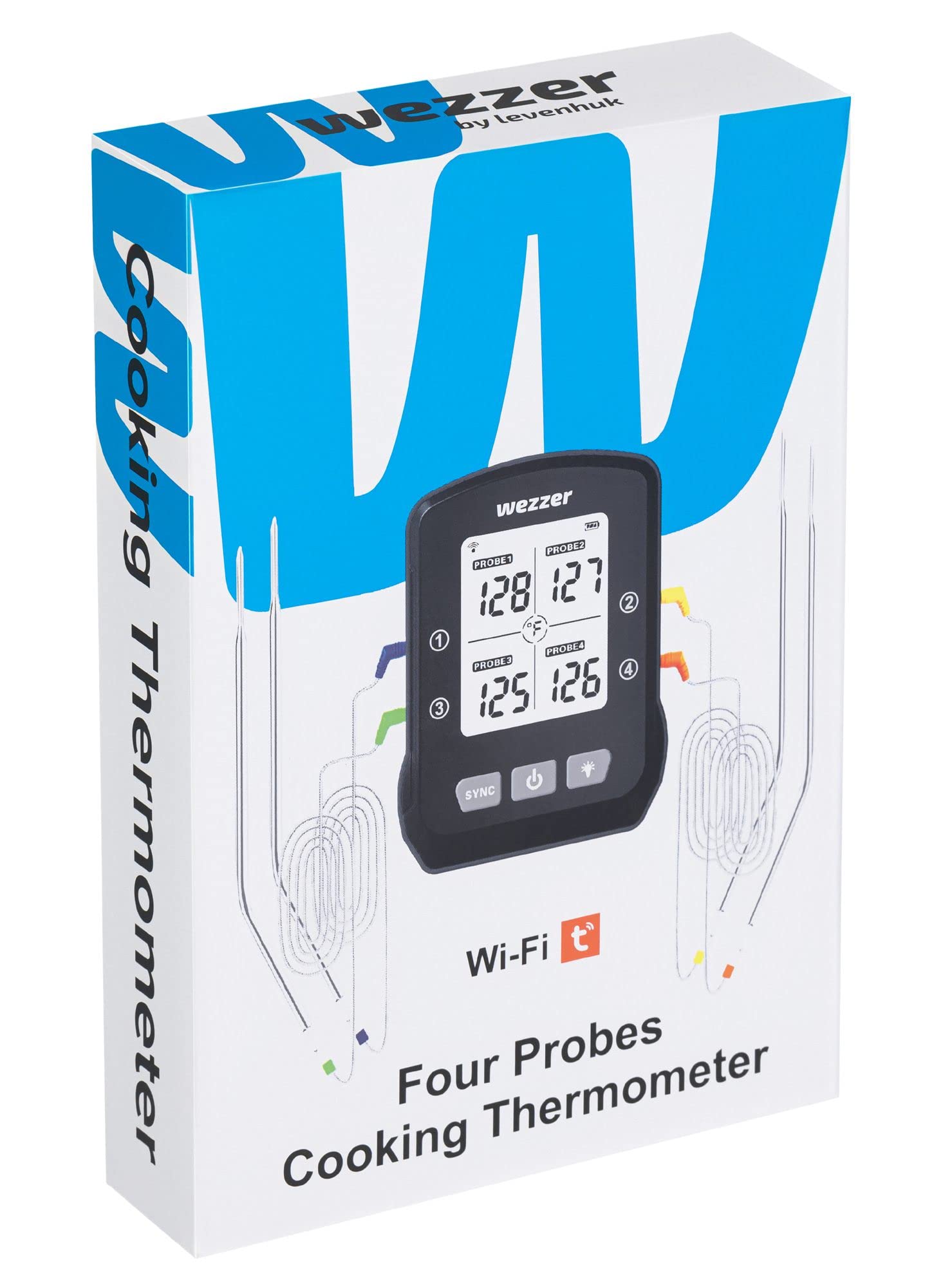 Levenhuk Wezzer Cook MT90 Grillthermometer App 4 Fühler