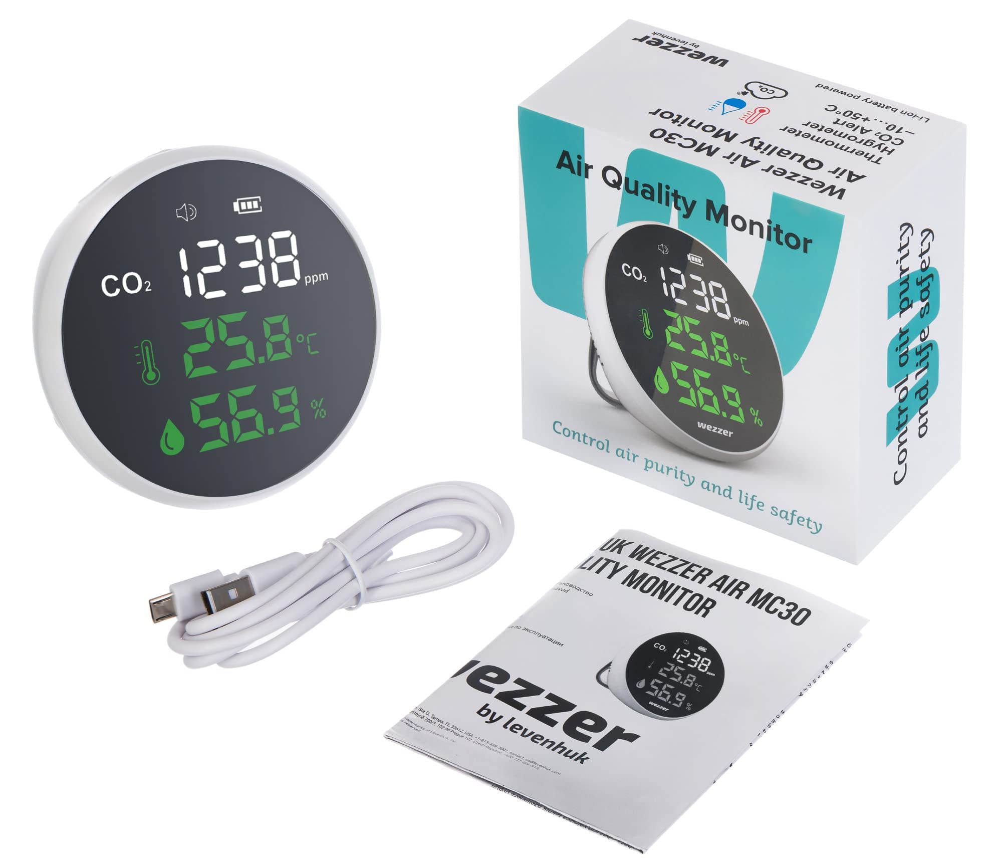 Levenhuk Wezzer Air MC30 Luftqualitätsmonitor CO2 Komfort
