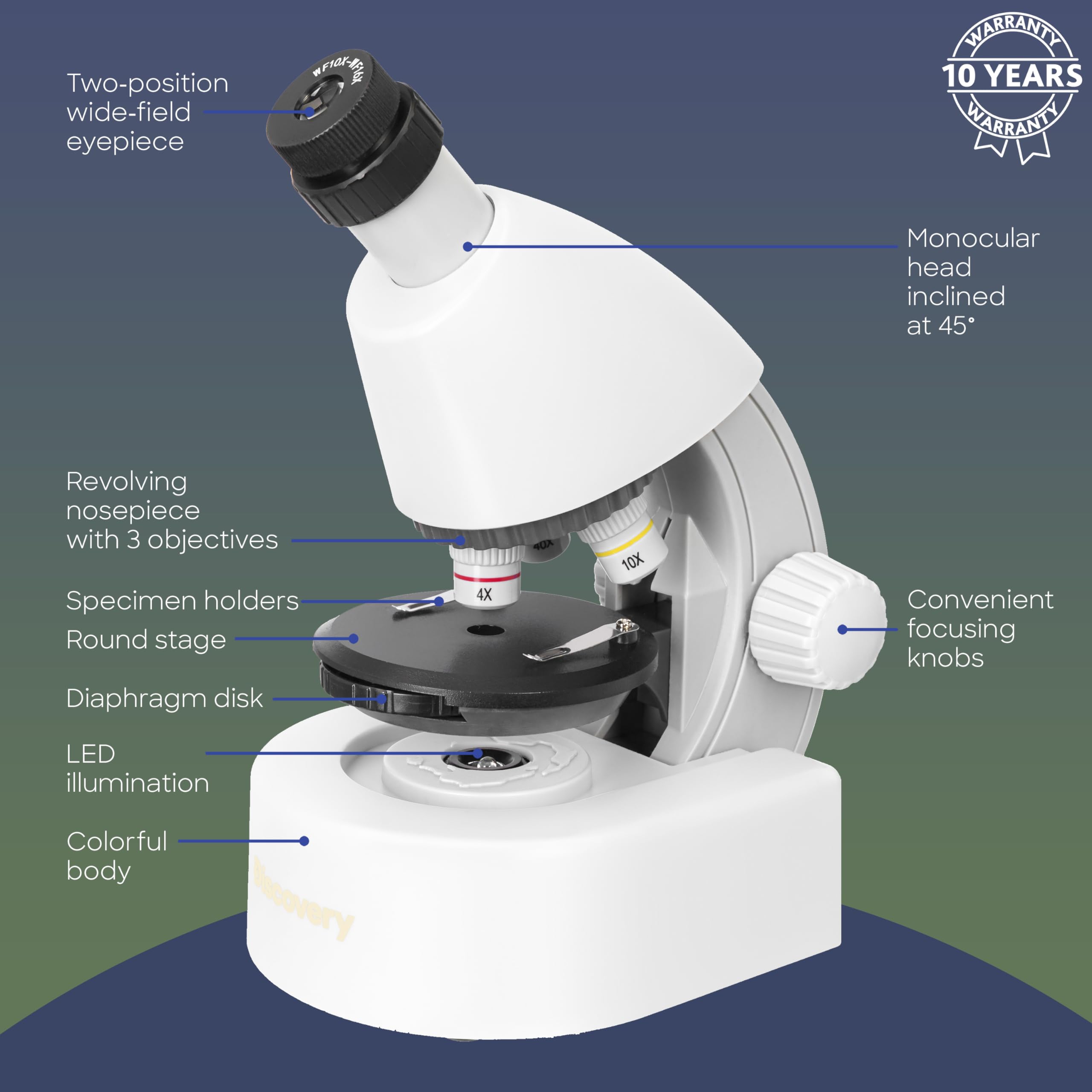Levenhuk Discovery Micro Polar Mikroskop 40-640x für Kinder