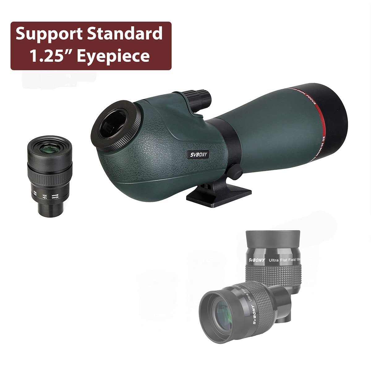 SVBONY SV406P ED Spektiv 20-60x80 Dual Focus BAK-4
