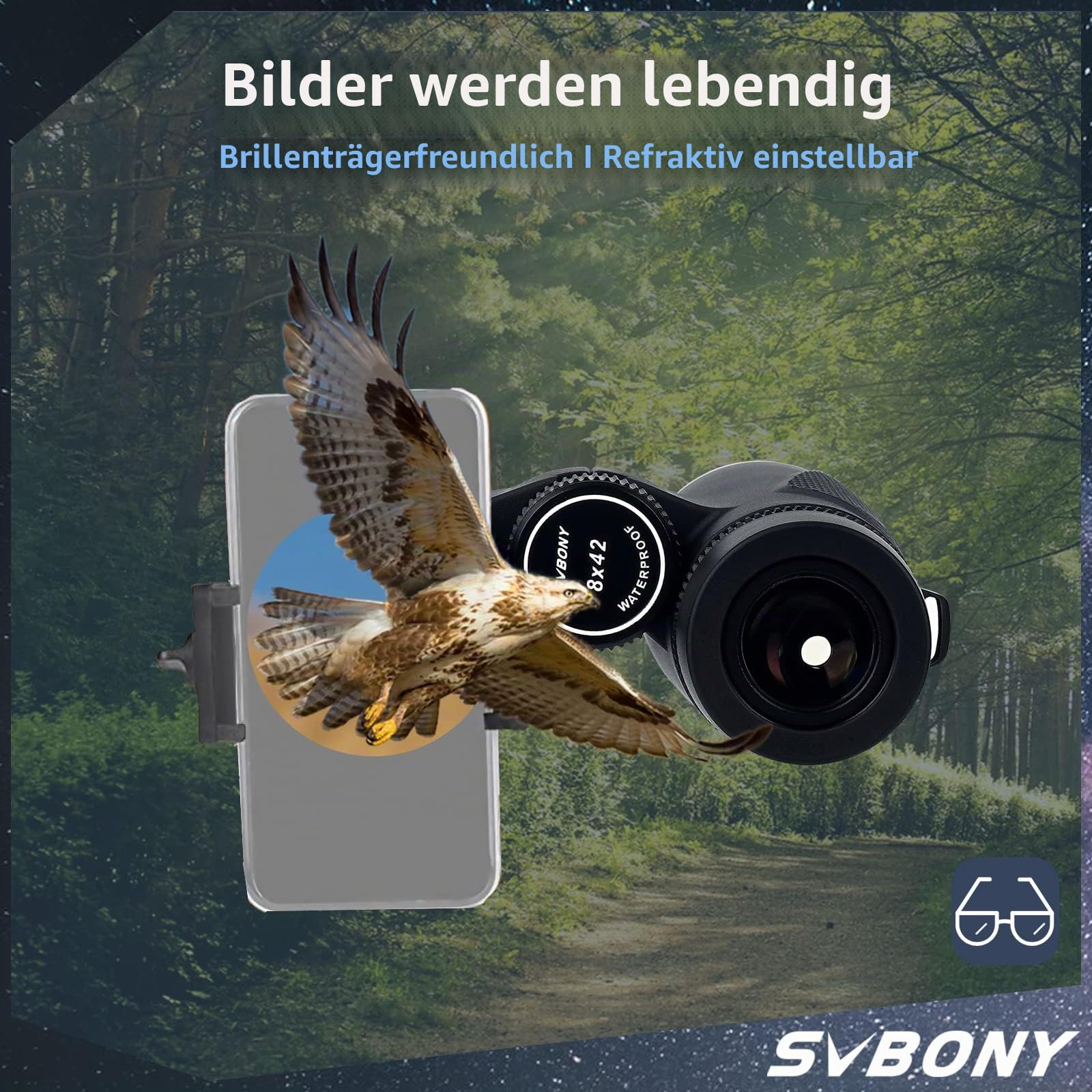 SVBONY SV202 ED Fernglas 8x42 wasserdicht Vogelbeobachtung