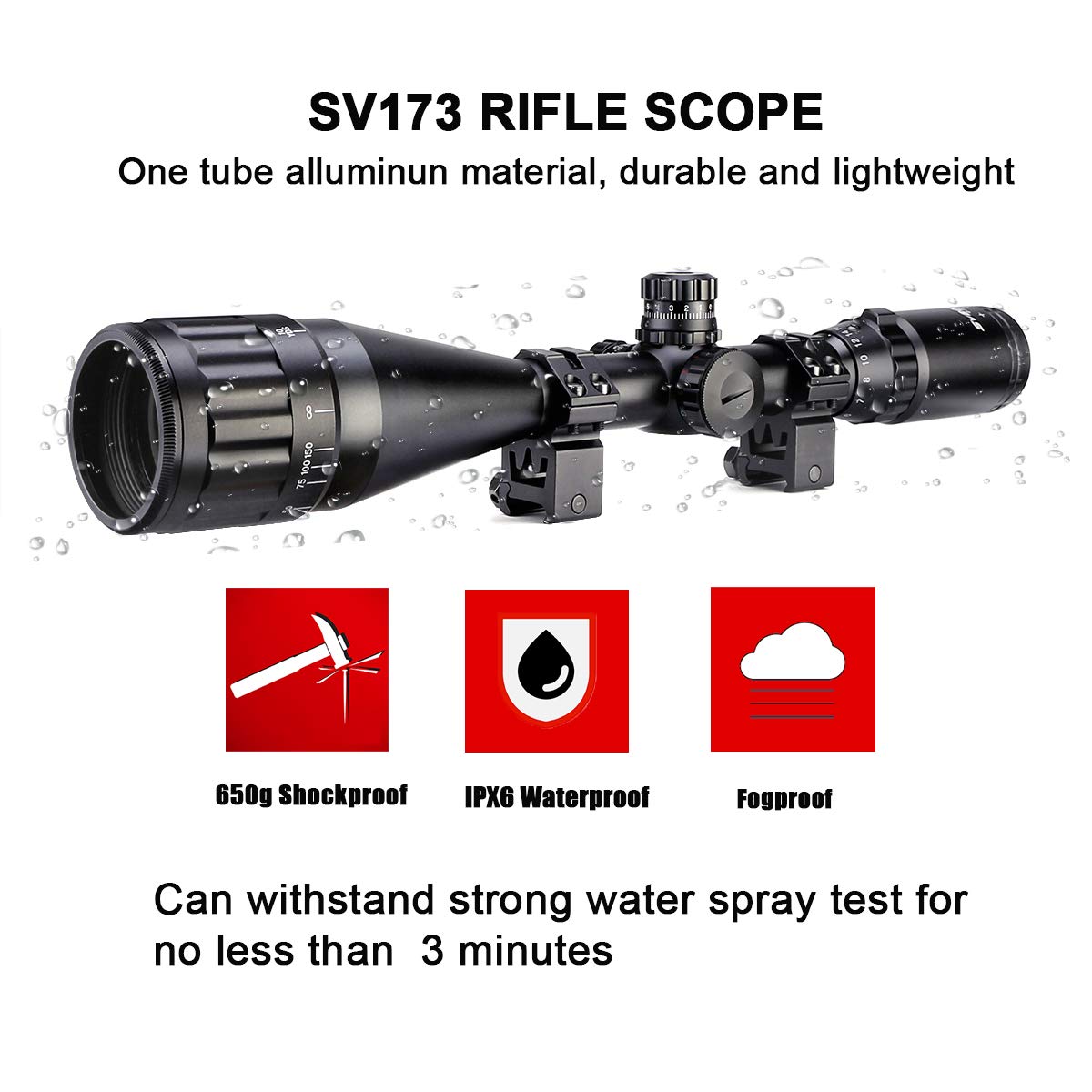SVBONY SV173 Zielfernrohr 4-16x50 AO Mil-Dot beleuchtet