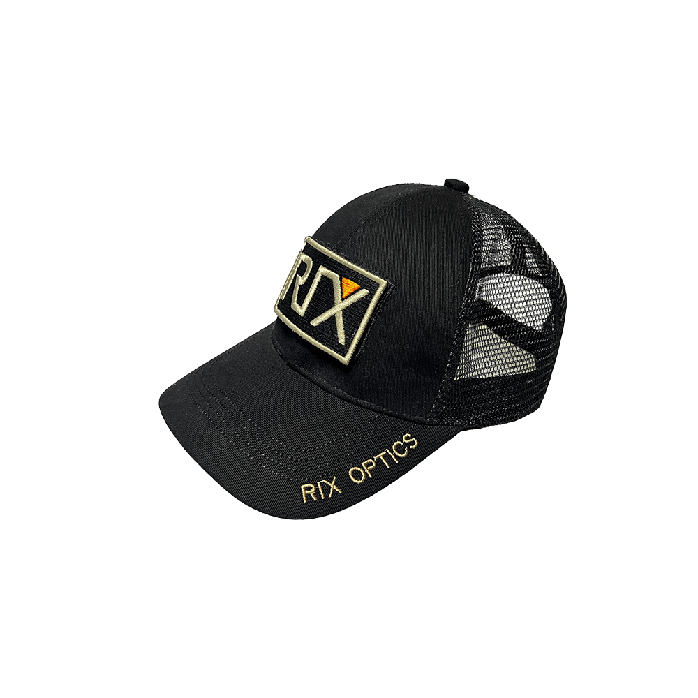 RIX Trucker Cap Mesh Snapback Schwarz
