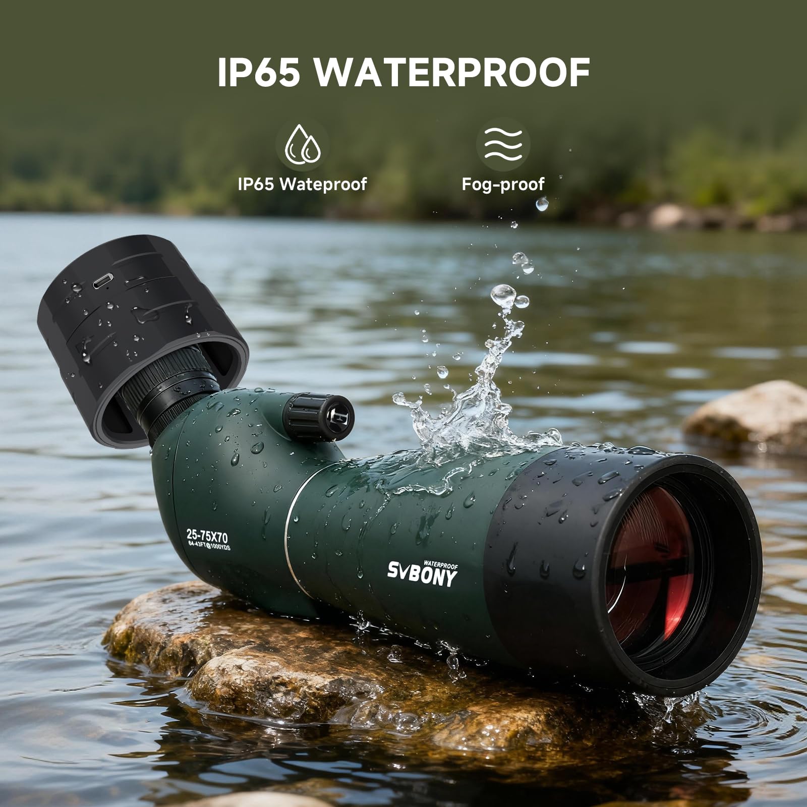 Svbony SV28 Plus 25-75x70 Spektiv mit WiFi-Kamera 1080P