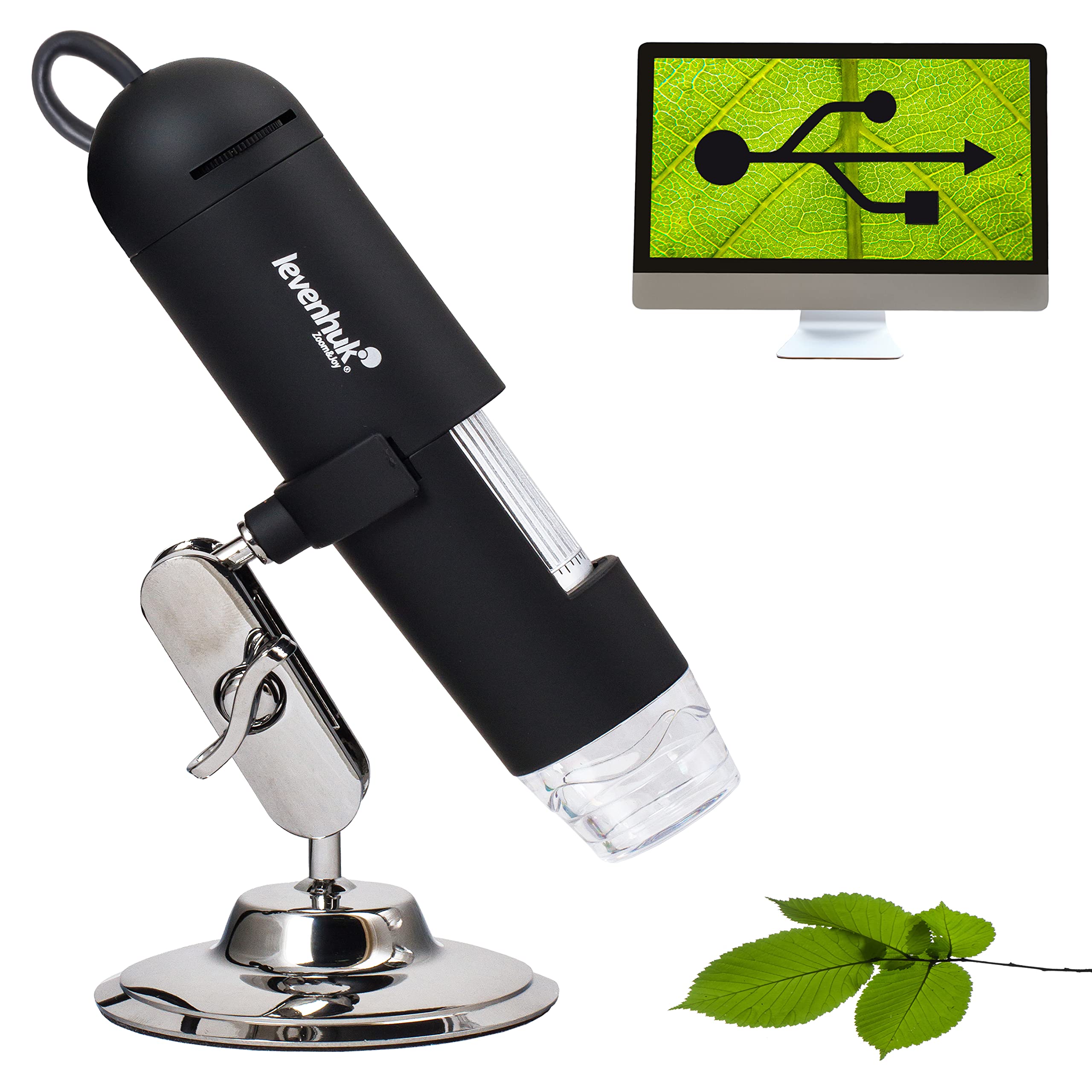 Levenhuk DTX 50 20-400x USB-Mikroskop mit Stativ