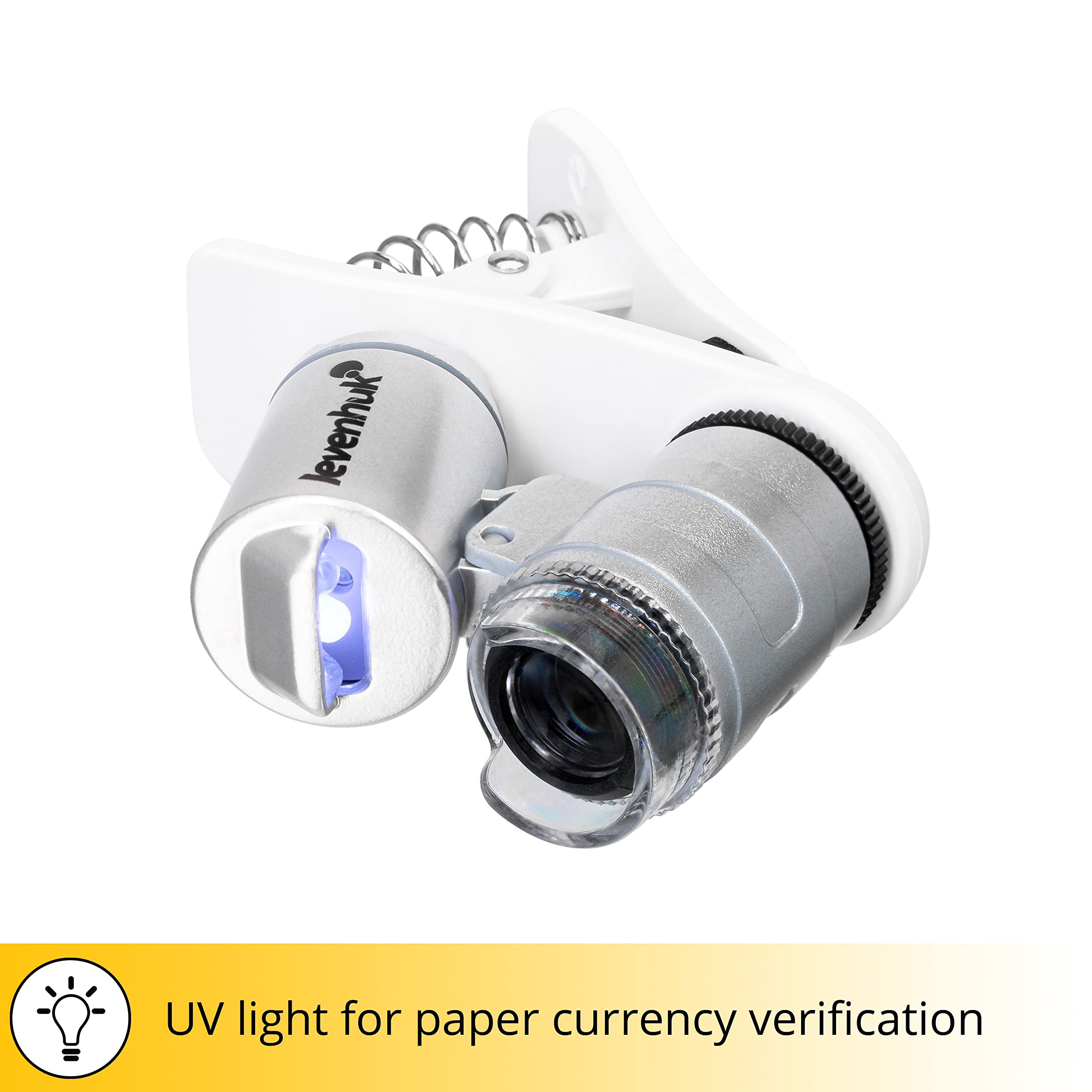 Levenhuk Zeno Cash ZC4 Mikroskop 60x LED UV Clip