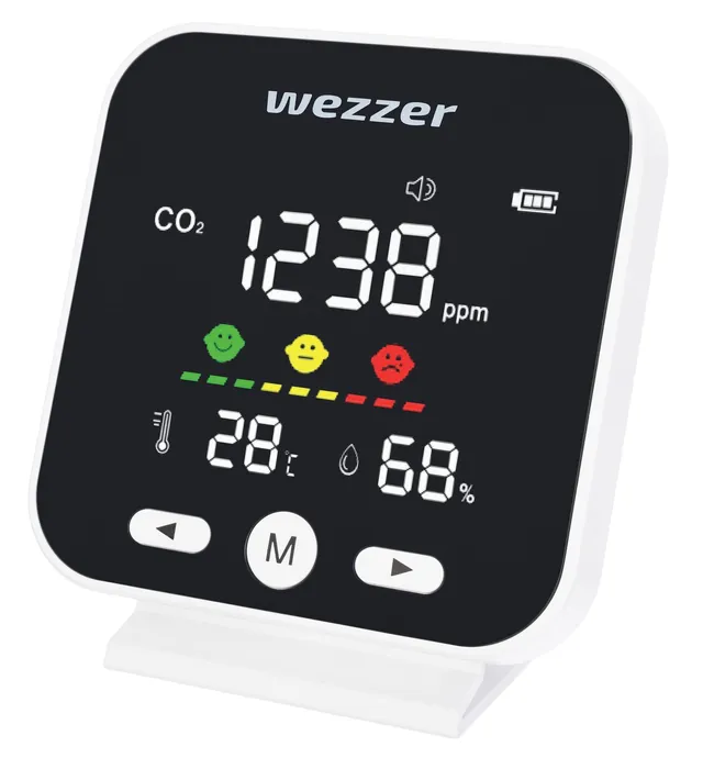 Levenhuk Wezzer Air MC40 CO2-Messgerät Farbdisplay Akku