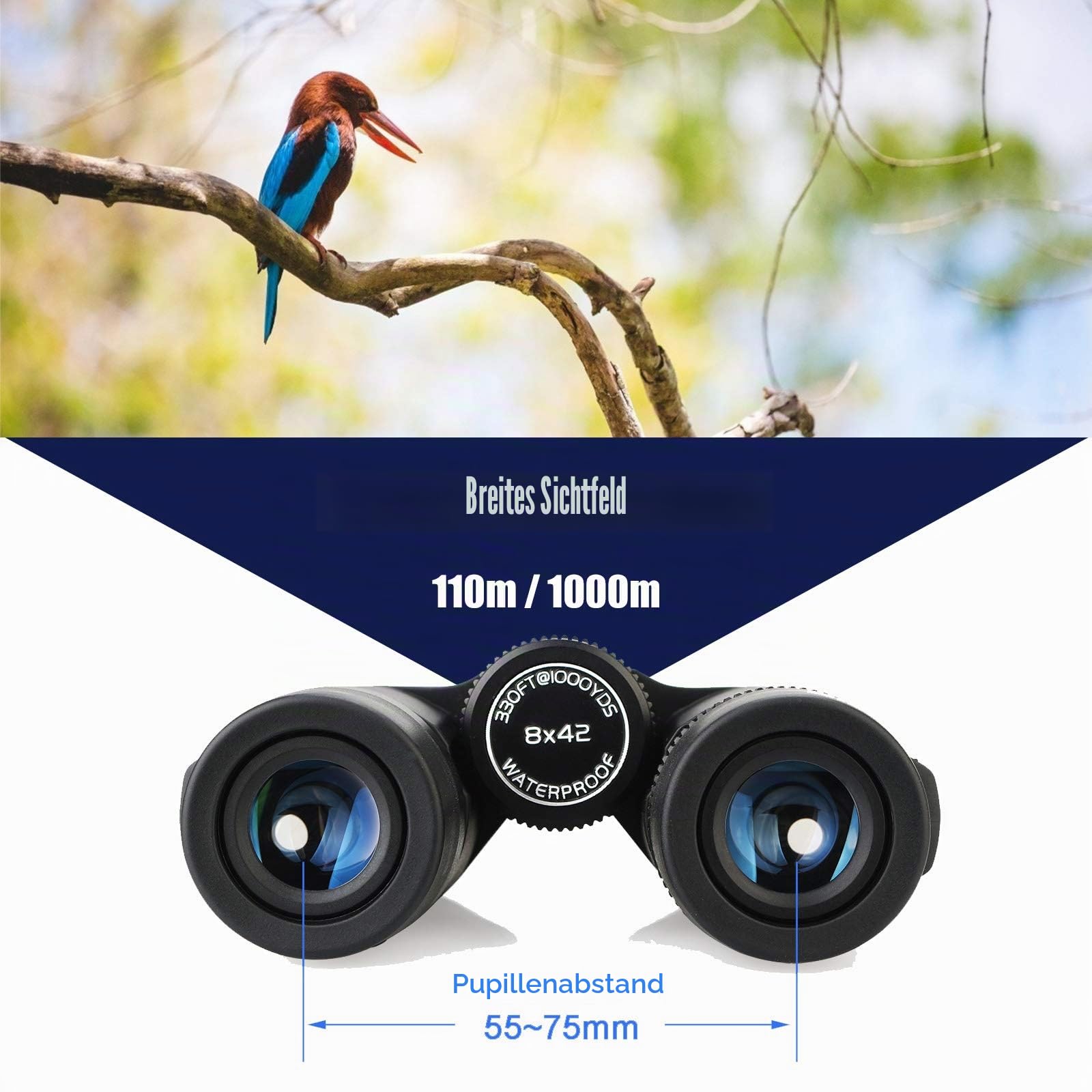 SVBONY SV47 Fernglas 8x42 HD wasserdicht Vogel
