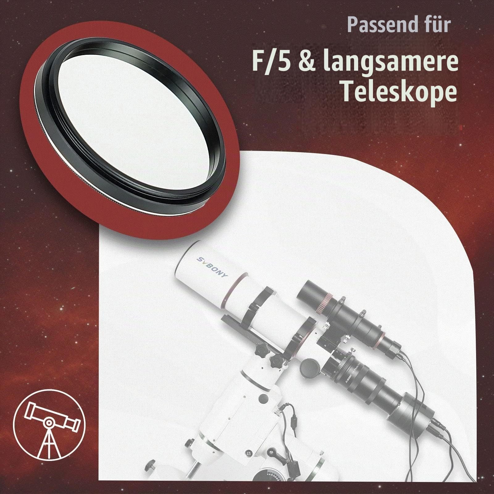 SVBONY SV220 7nm 2 Zoll Dualband Teleskopfilter H-Alpha O-III