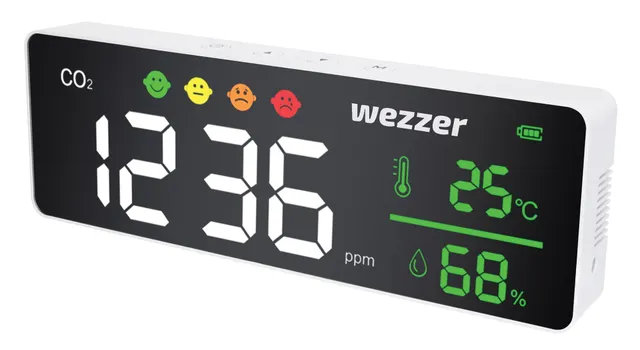 Levenhuk Wezzer Air MC50 Luftqualitätsmonitor CO2 Komfort LCD
