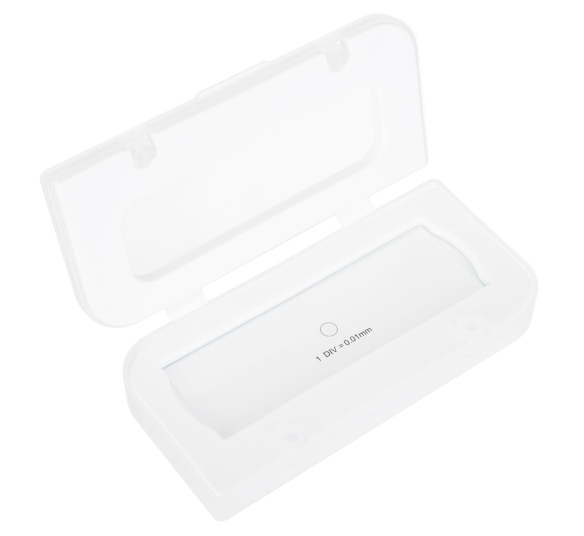 Levenhuk 1 Kalibrier-Objektträger Glas 0,01 mm fürs Mikroskop