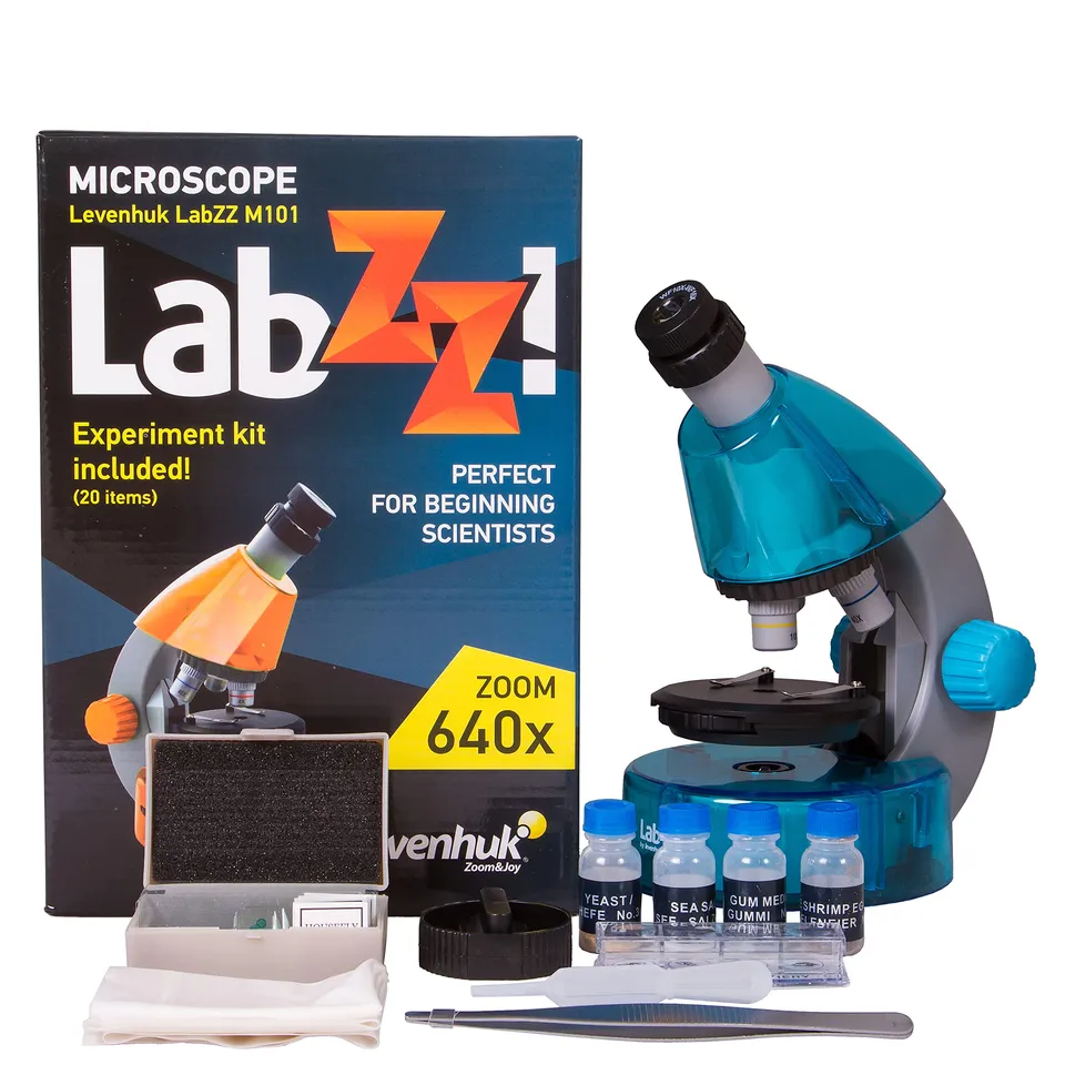 Levenhuk LabZZ M101 Mikroskop 40-640x Kinder Azure