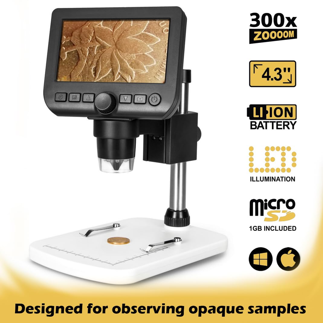 Levenhuk DTX 350 LCD Digitalmikroskop 20-300x mit Akku
