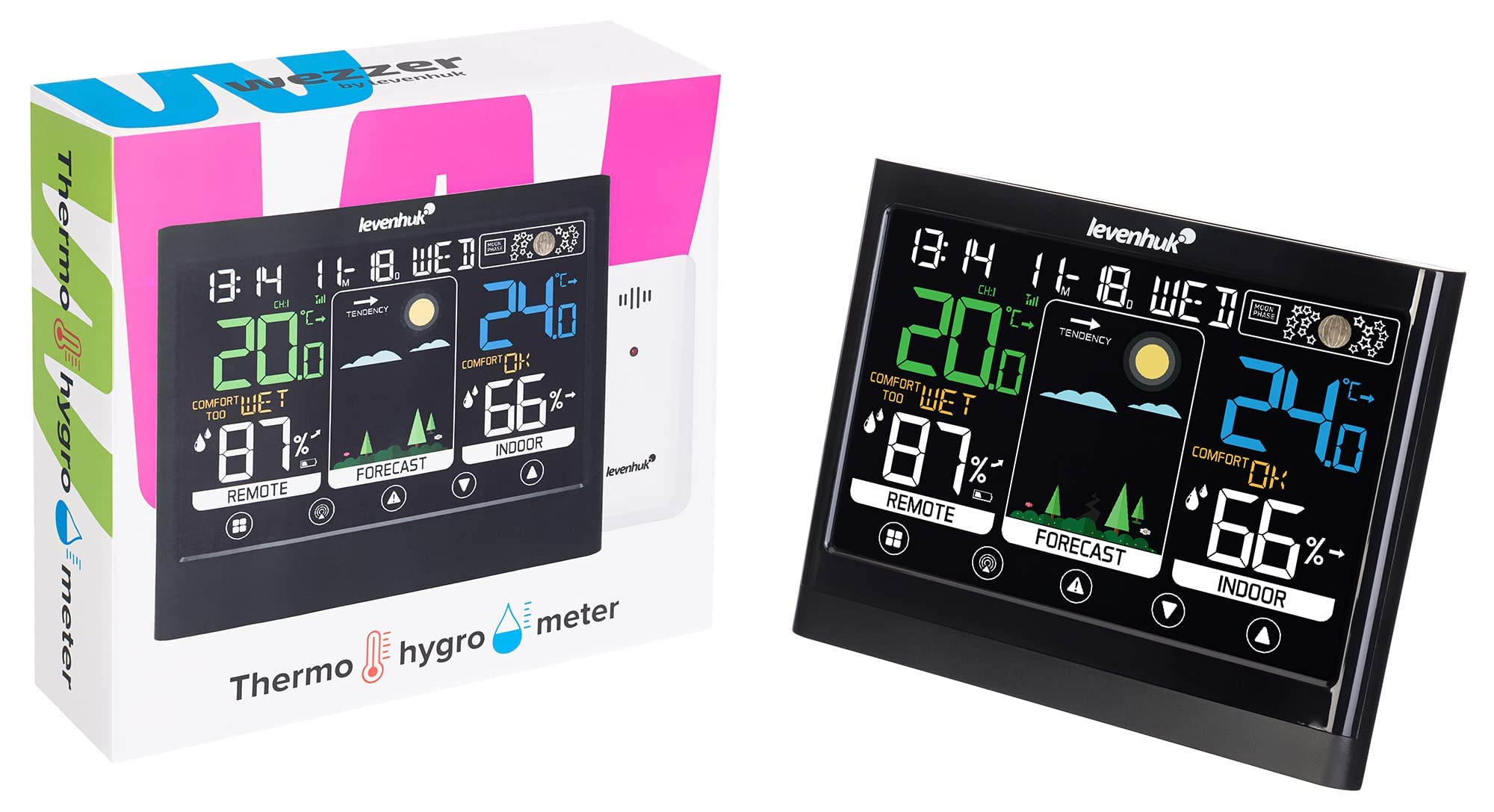 Levenhuk Wezzer Teo TH50 Thermohygrometer mit Funksensor