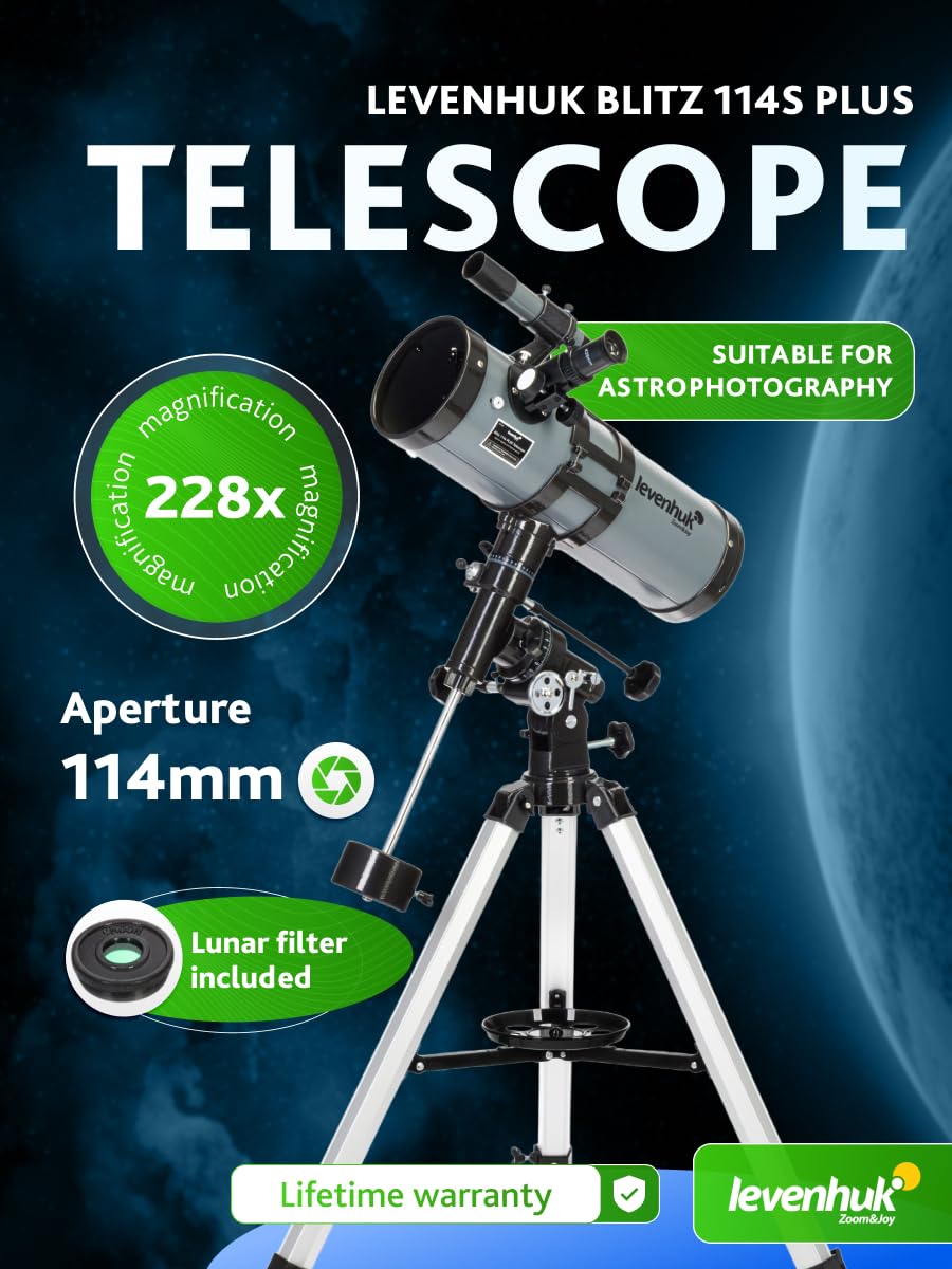 Levenhuk Blitz 114S Plus Newton-Teleskop 114/500 EQ