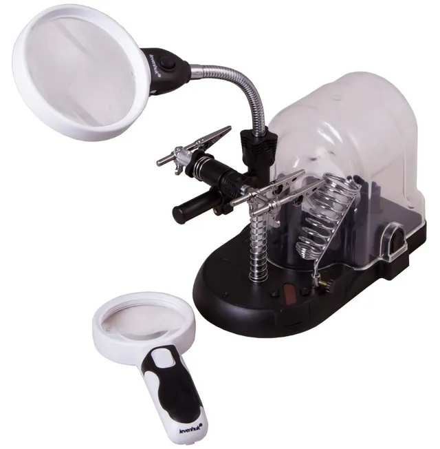 Levenhuk Zeno Multi ML7 Lupe 3x/16x LED Hand-/Tischlupe