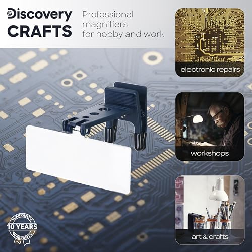 Discovery Crafts DHD 40 Kopflupe LED Wechselgläser 3,5-fach