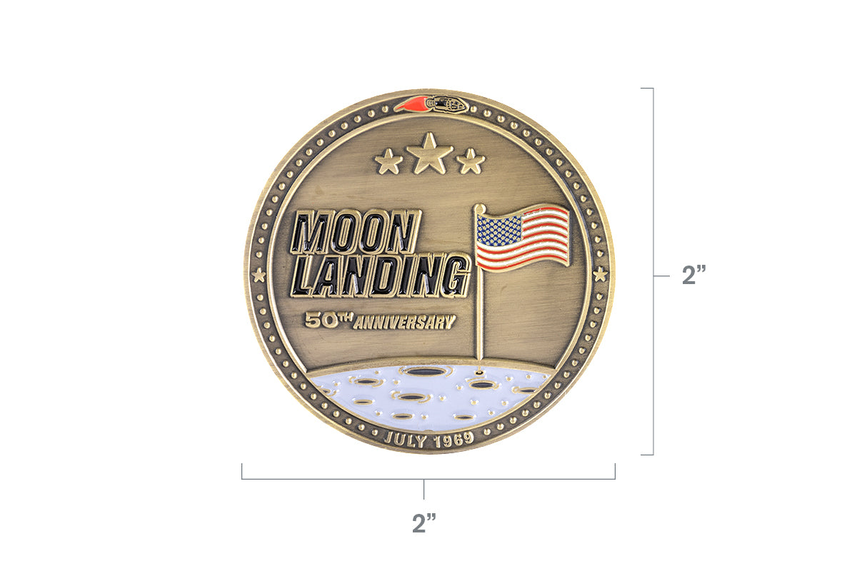 Celestron Apollo 11 Challenge Coin Sammlermünze 5 cm Gold