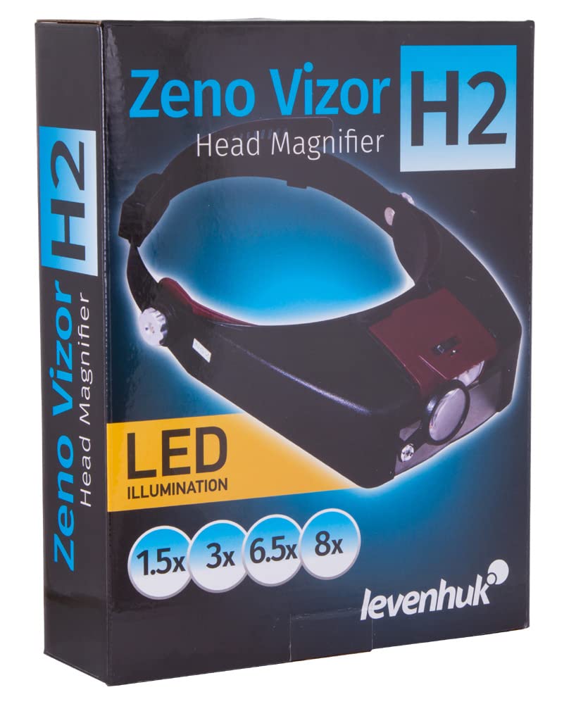 Levenhuk Zeno Vizor H2 Lupenbrille LED 1,5-8x