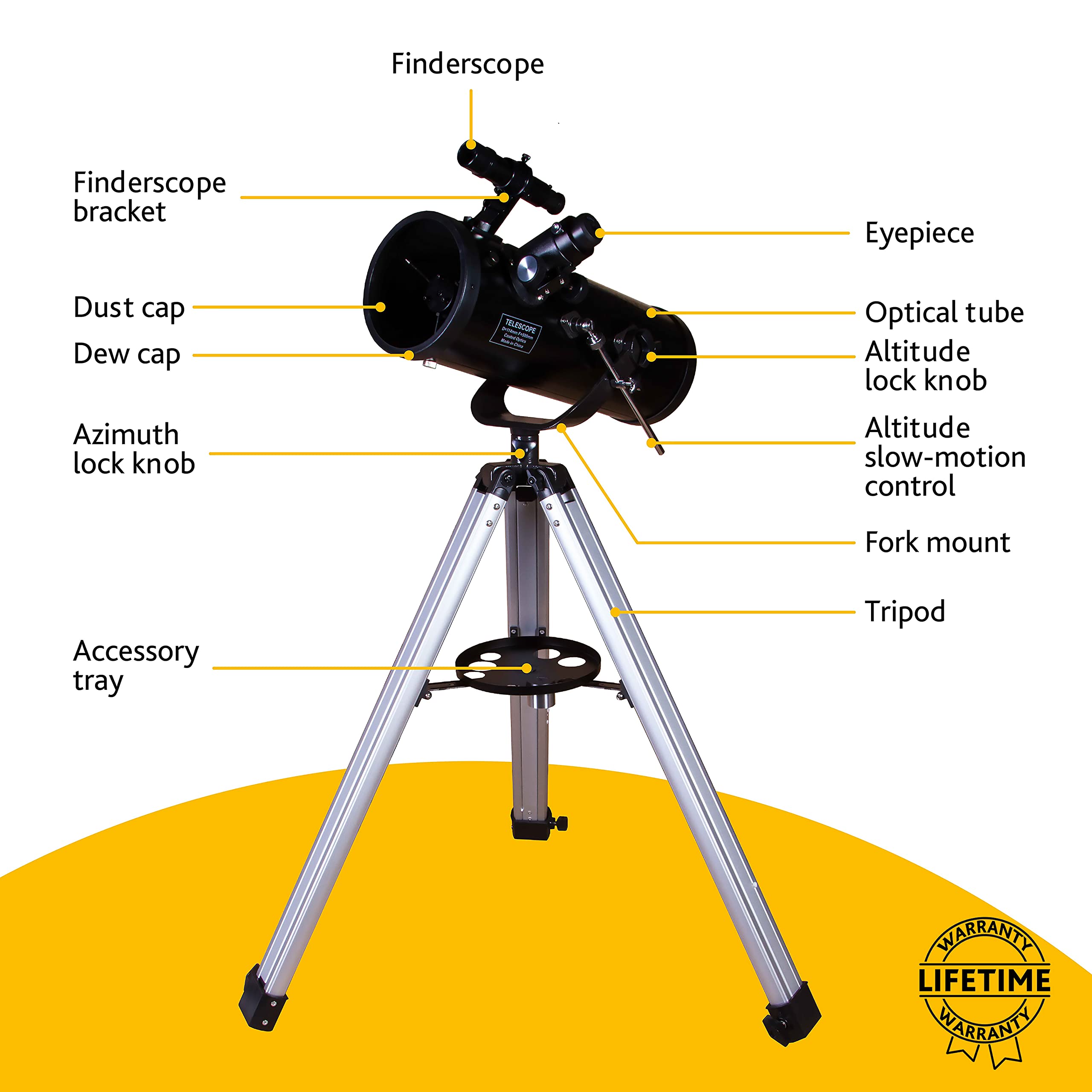 Levenhuk Skyline Base 120S Teleskop 114 mm Newton für Einsteiger