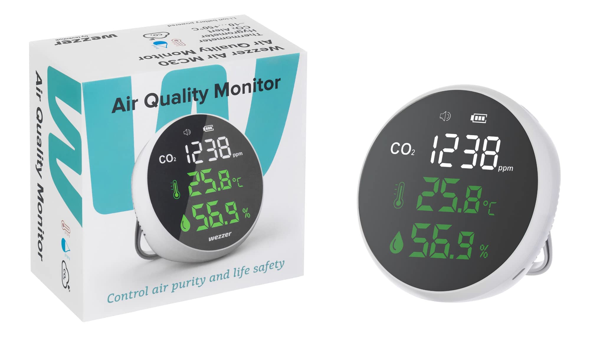 Levenhuk Wezzer Air MC30 Luftqualitätsmonitor CO2 Komfort