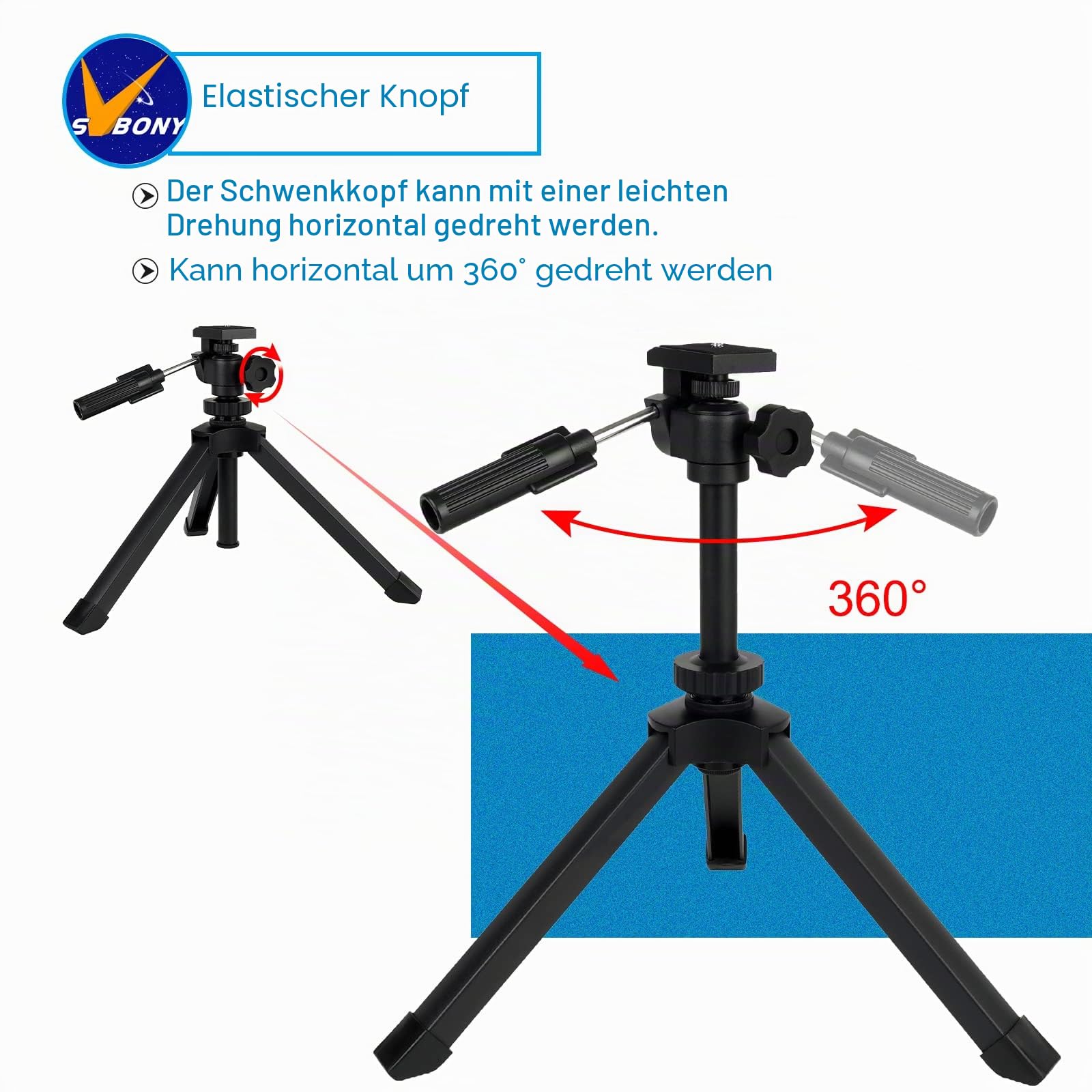SVBONY SV146 Tischstativ Alu 1/4 Zoll bis 4,5 kg