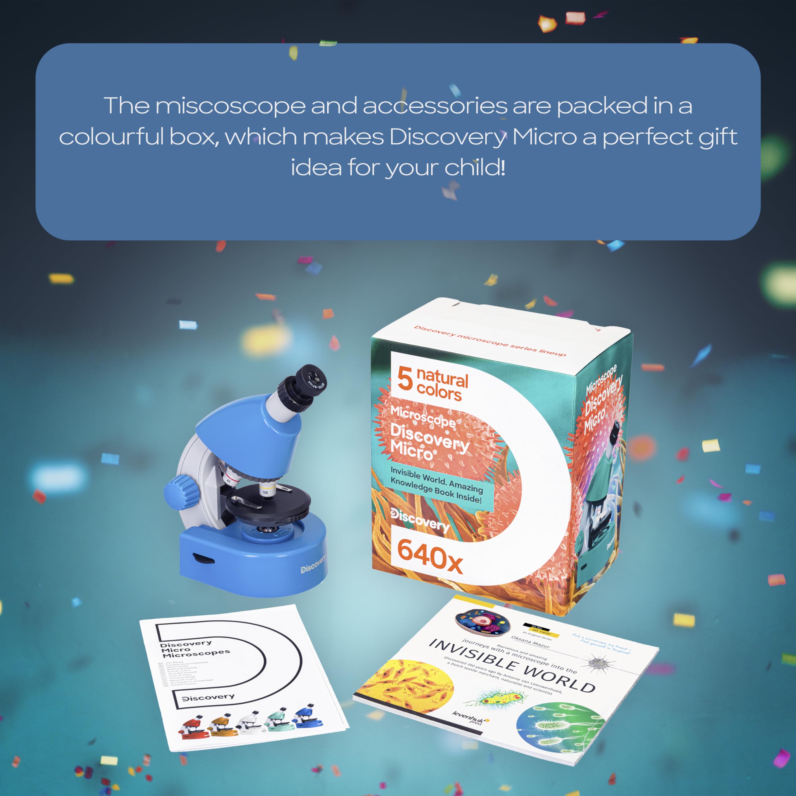 Levenhuk Discovery Micro Gravity Mikroskop 40-640x Kinder
