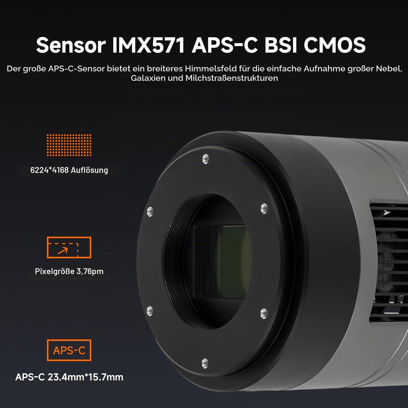 SVBONY SC571CC Teleskopkamera 26MP IMX571 APS-C gekühlt