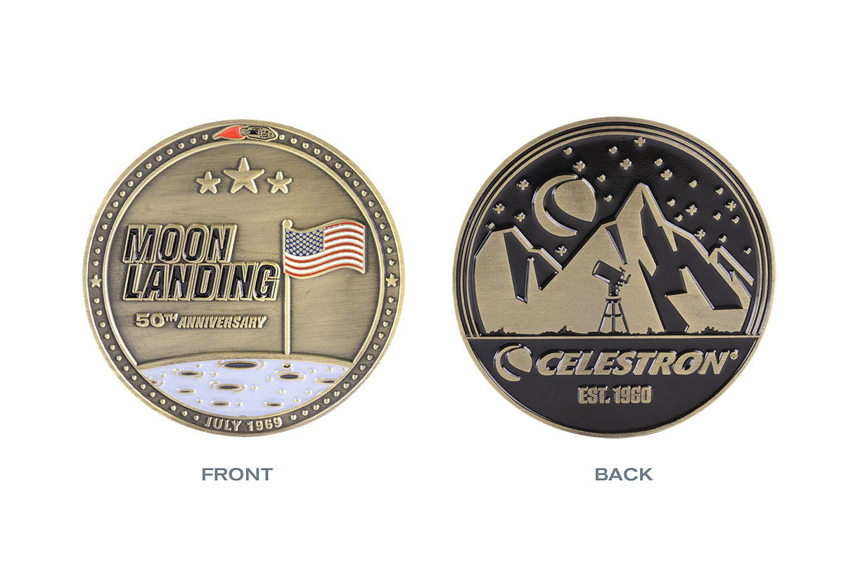Celestron Apollo 11 Challenge Coin Sammlermünze 5 cm Gold