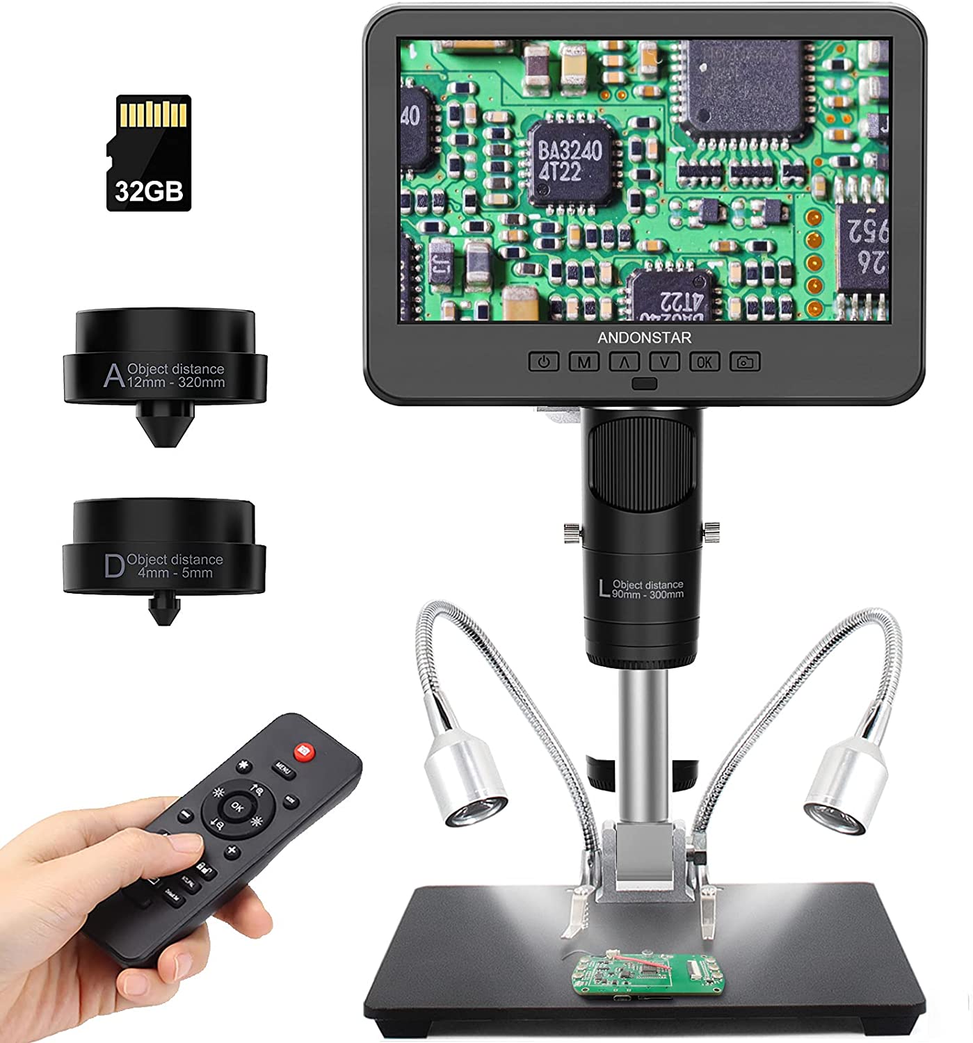 Andonstar AD246S-M Lötmikroskop 3 Objektive LCD HDMI